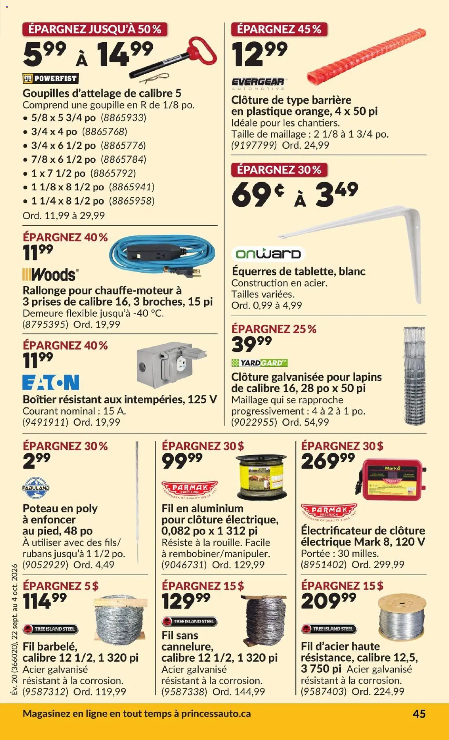 Princess Auto flyer valid from Sep 22, 2026 | Page: 50