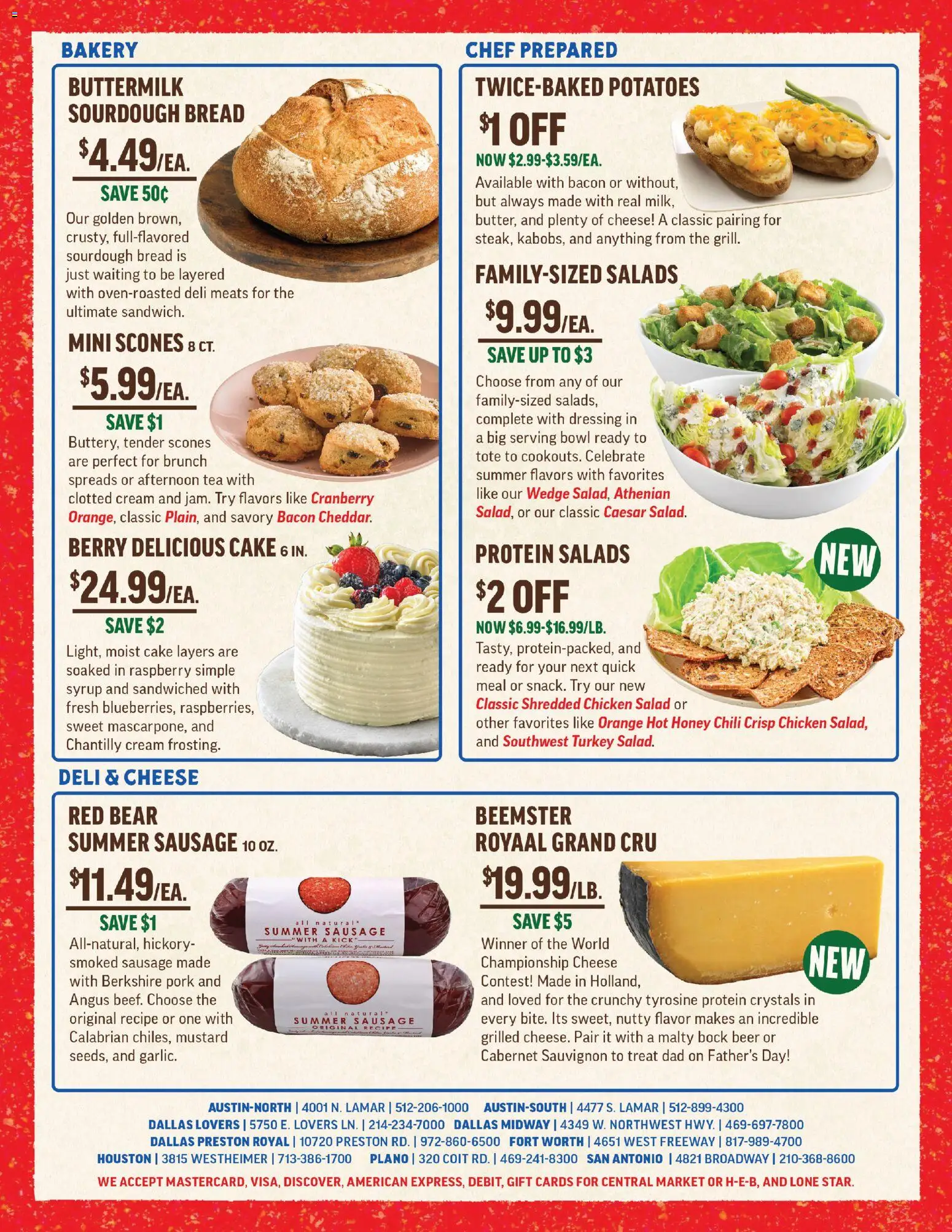 Central Market Weekly Ad - valid from 17.06.2026 | Page: 6 | Products: Cheese, Pork, Salad, Raspberry
