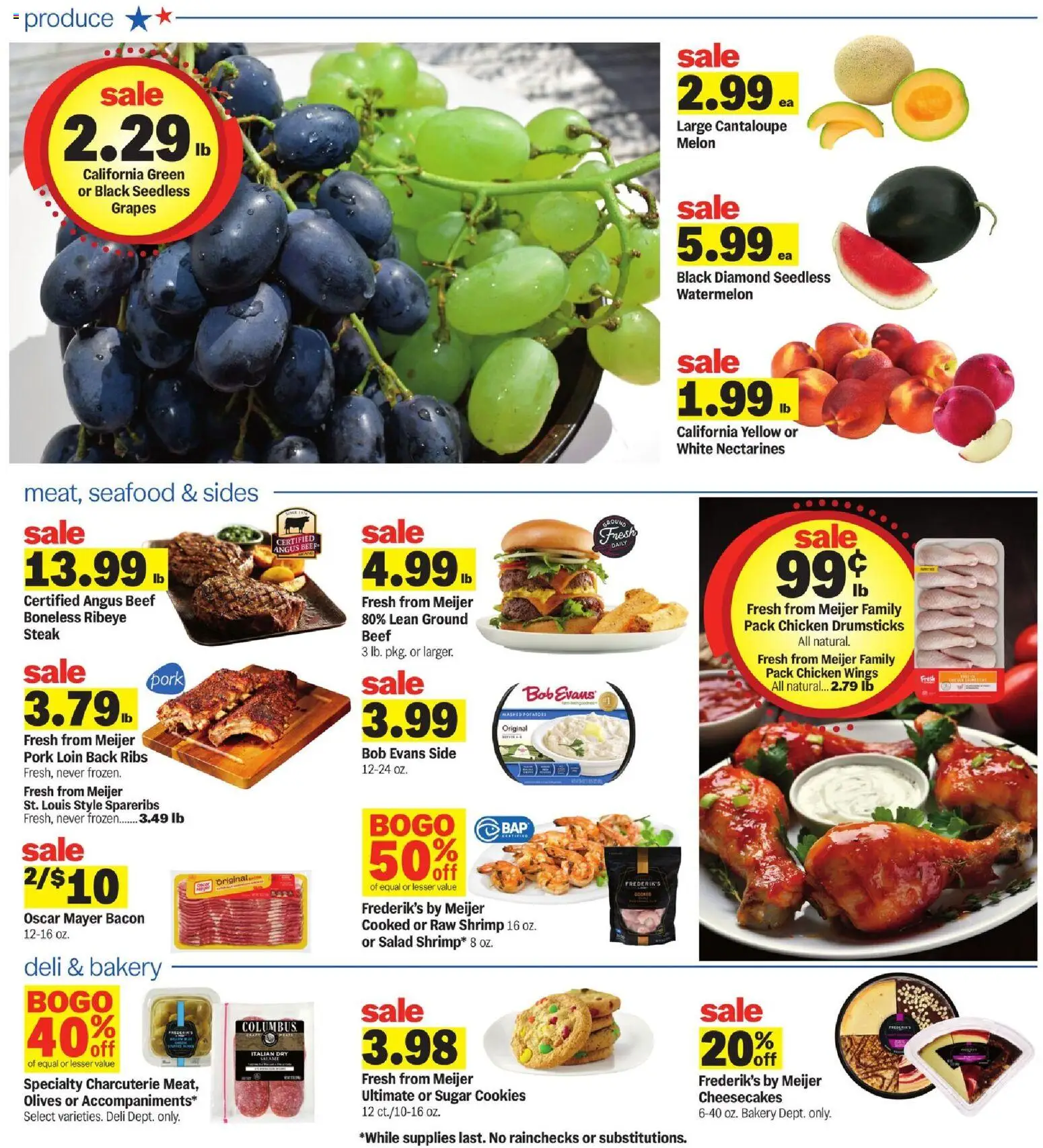 Meijer Weekly Ad - MI - valid from 07/29/2026 | Page: 4 | Products: Salad, Sugar, Seafood, Watermelon