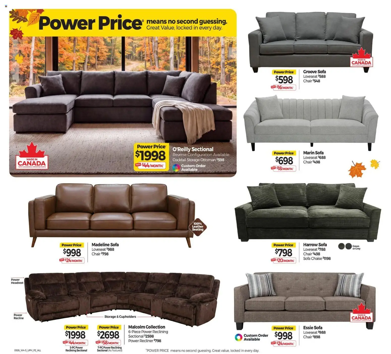 Tepperman's flyer valid from Sep 25, 2026 | Page: 10 | Products: Sofa, Chair, Cocktail