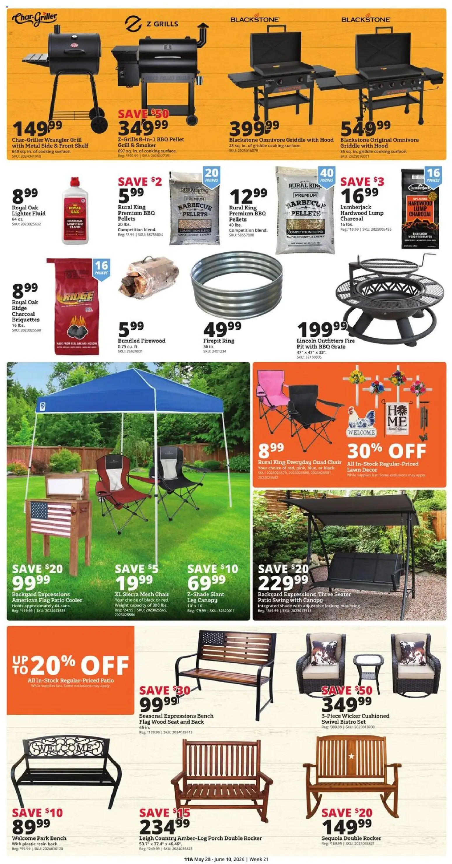 Rural King Weekly Ad - valid from 28.05.2026 | Page: 11 | Products: Grate, Chair, Griddle, Grill