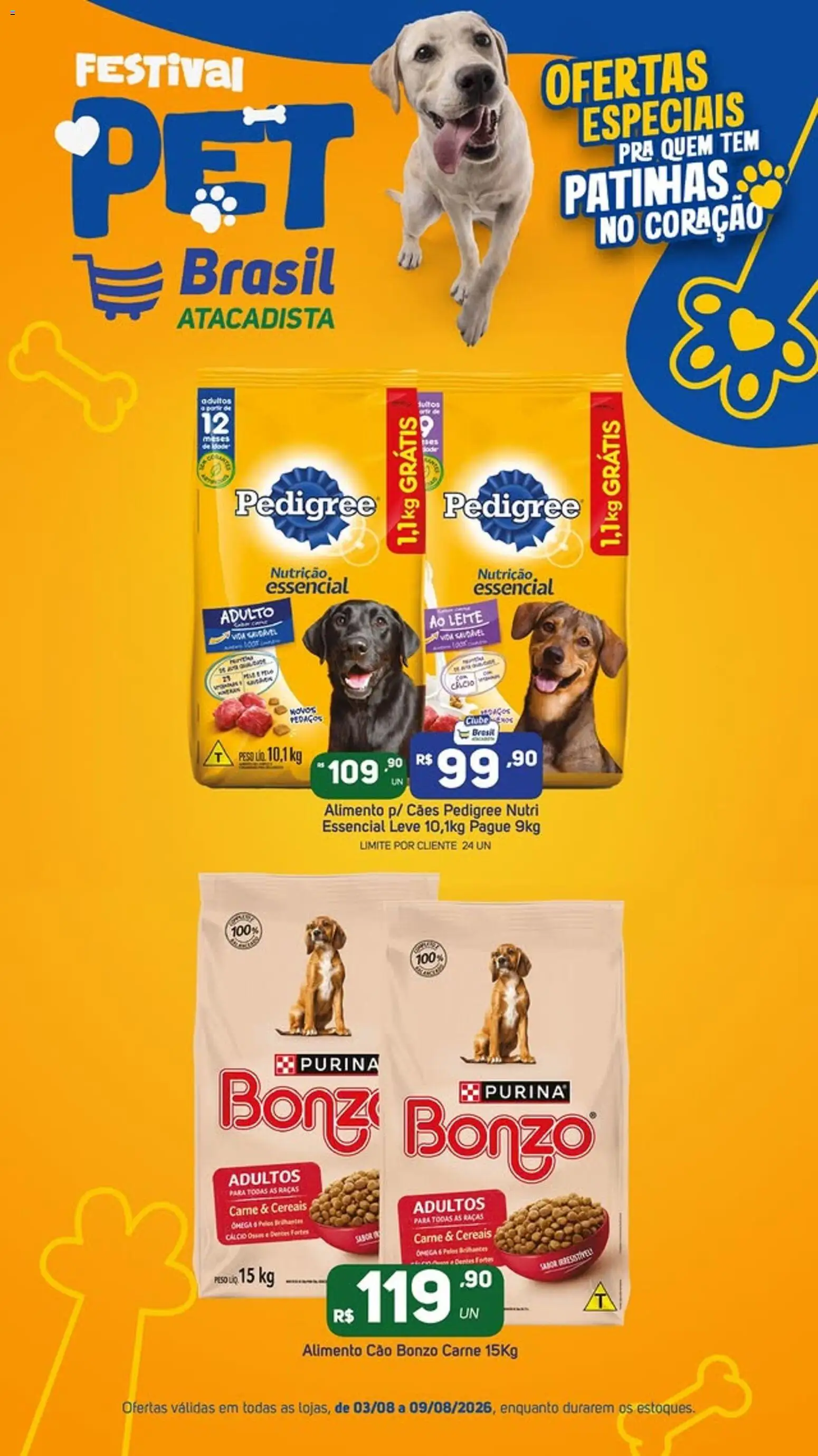 Brasil Atacadista Folheto - válido de 03/08/2026 | Página: 4 | Produtos: Leite, Carne, Cereais, Cálcio