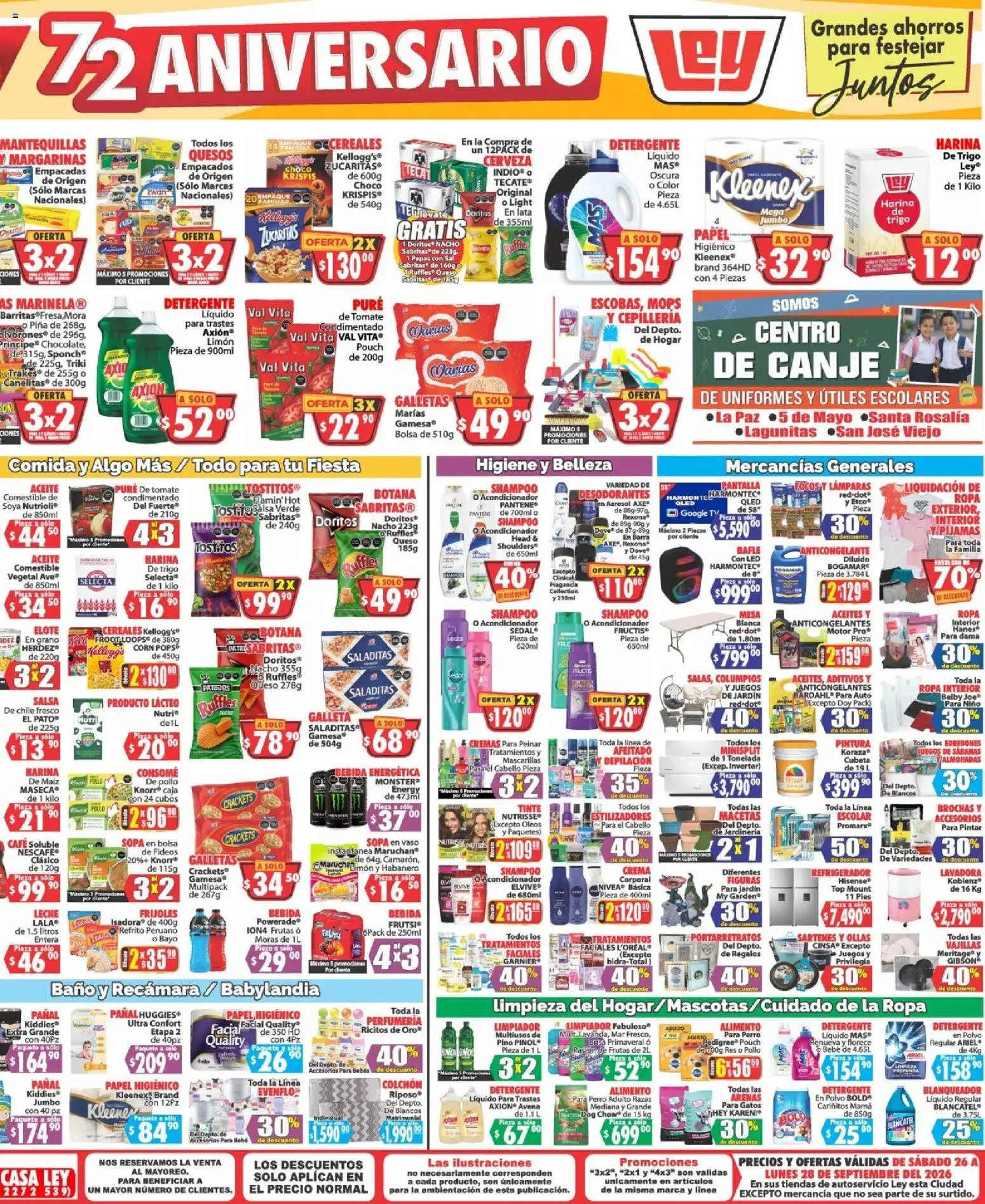 Nuevas ofertas de Casa Ley válidas en toda la República Mexicana desde el 26/09/2026. ¡Encuentra las mejores ofertas en Casa Ley folleto Autoservicio! | Página: 3 | Productos: Detergente, Harina, Macetas, Bolsa