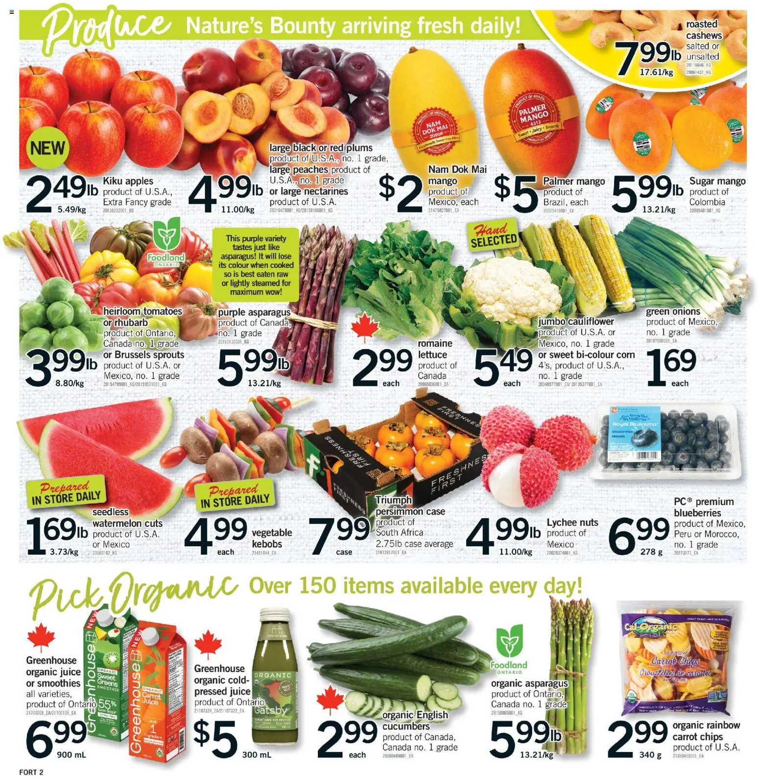 Fortinos flyer valid from 04.06.2026 | Page: 3 | Products: Nuts, Juice, Apples, Tomatoes