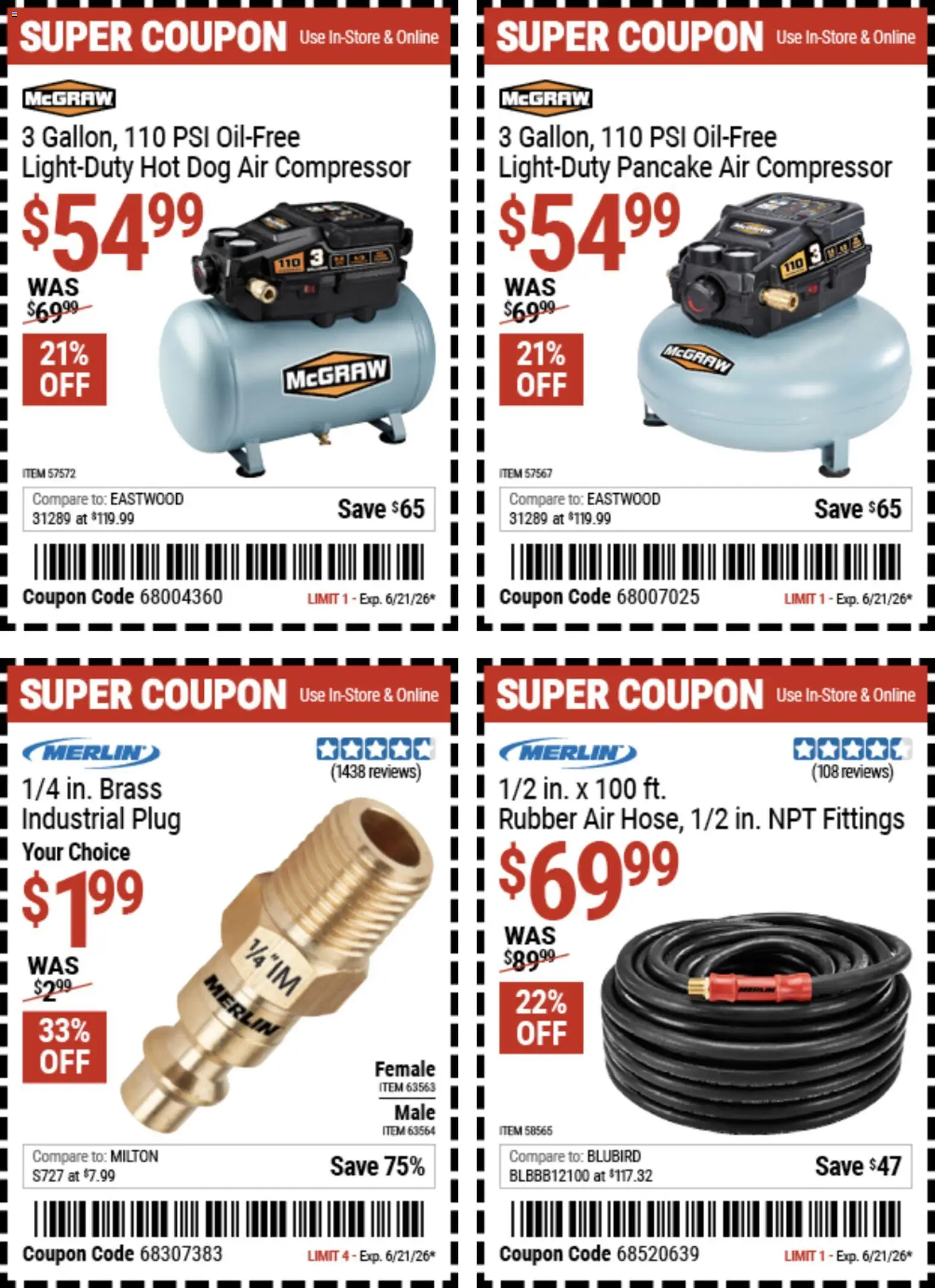 Harbor Freight Weekly Ad - valid from 08.06.2026 | Page: 16 | Products: Compressor