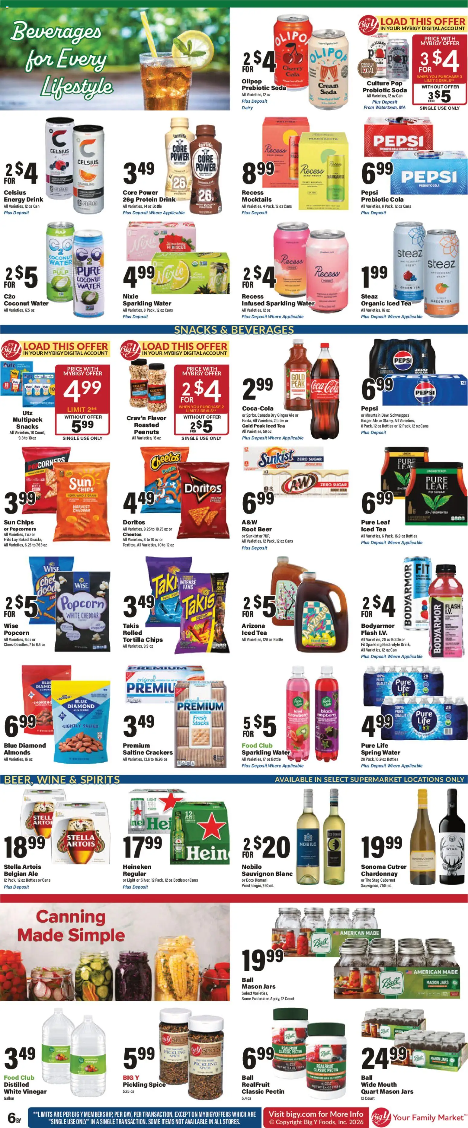 Big Y Weekly Ad - valid from 07/23/2026 | Page: 8 | Products: Vinegar, Green Tea, Ginger, Tea