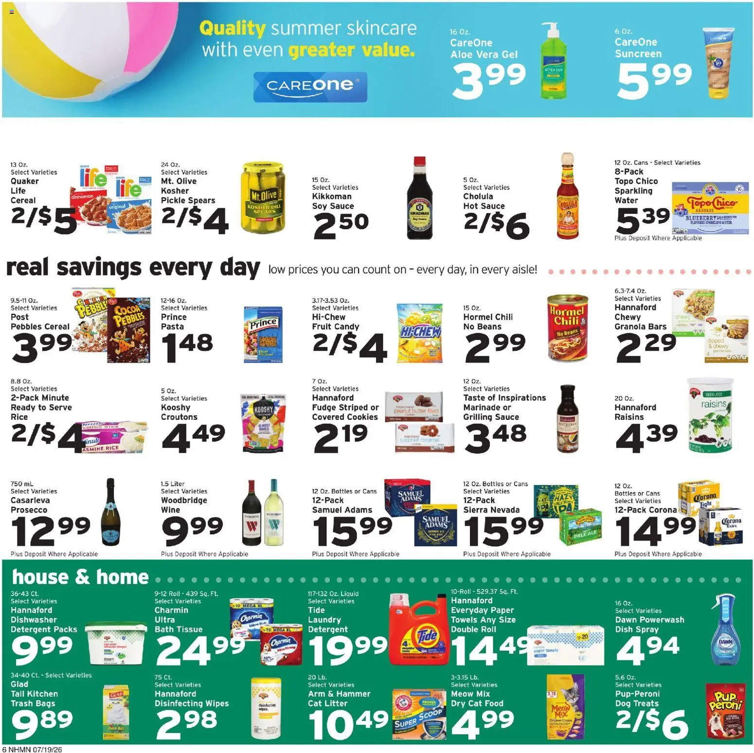 Hannaford Weekly Ad - valid from 07/19/2026 | Page: 6 | Products: Butter, Rice, Aloe Vera, Sauce