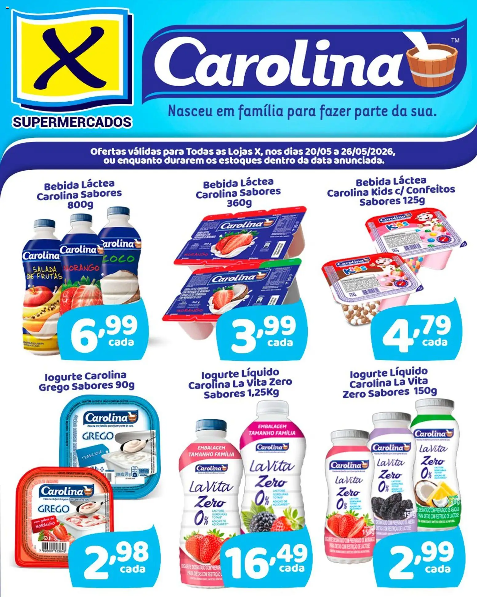 X Supermercados Folheto - válido de 20.05.2026 | Página: 1 | Produtos: Coco, Iogurte, Salada, Bebida