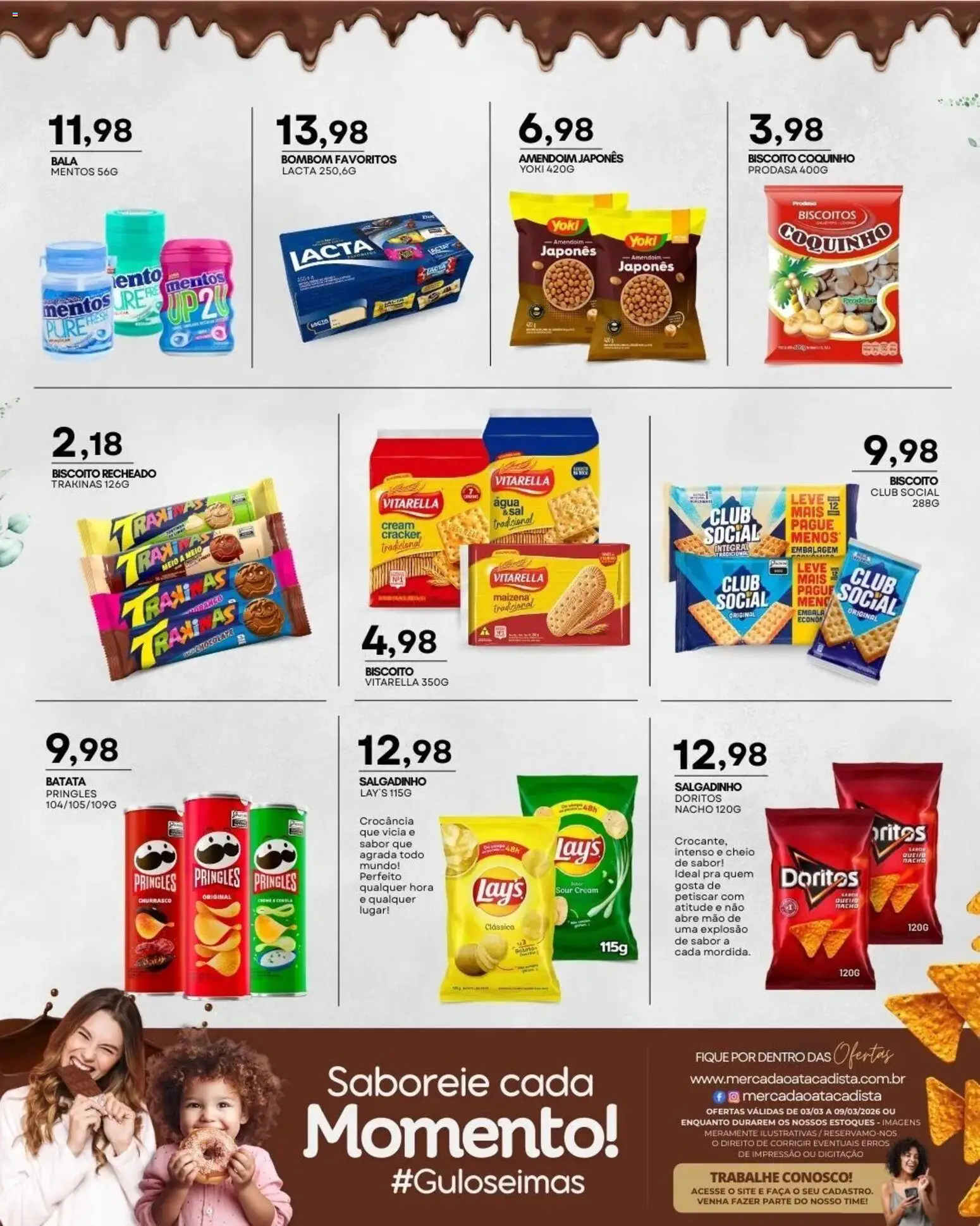 Mercadão Atacadista Folheto - válido de 03.03.2026 | Página: 9 | Produtos: Creme, Biscoitos, Bombom, Bala