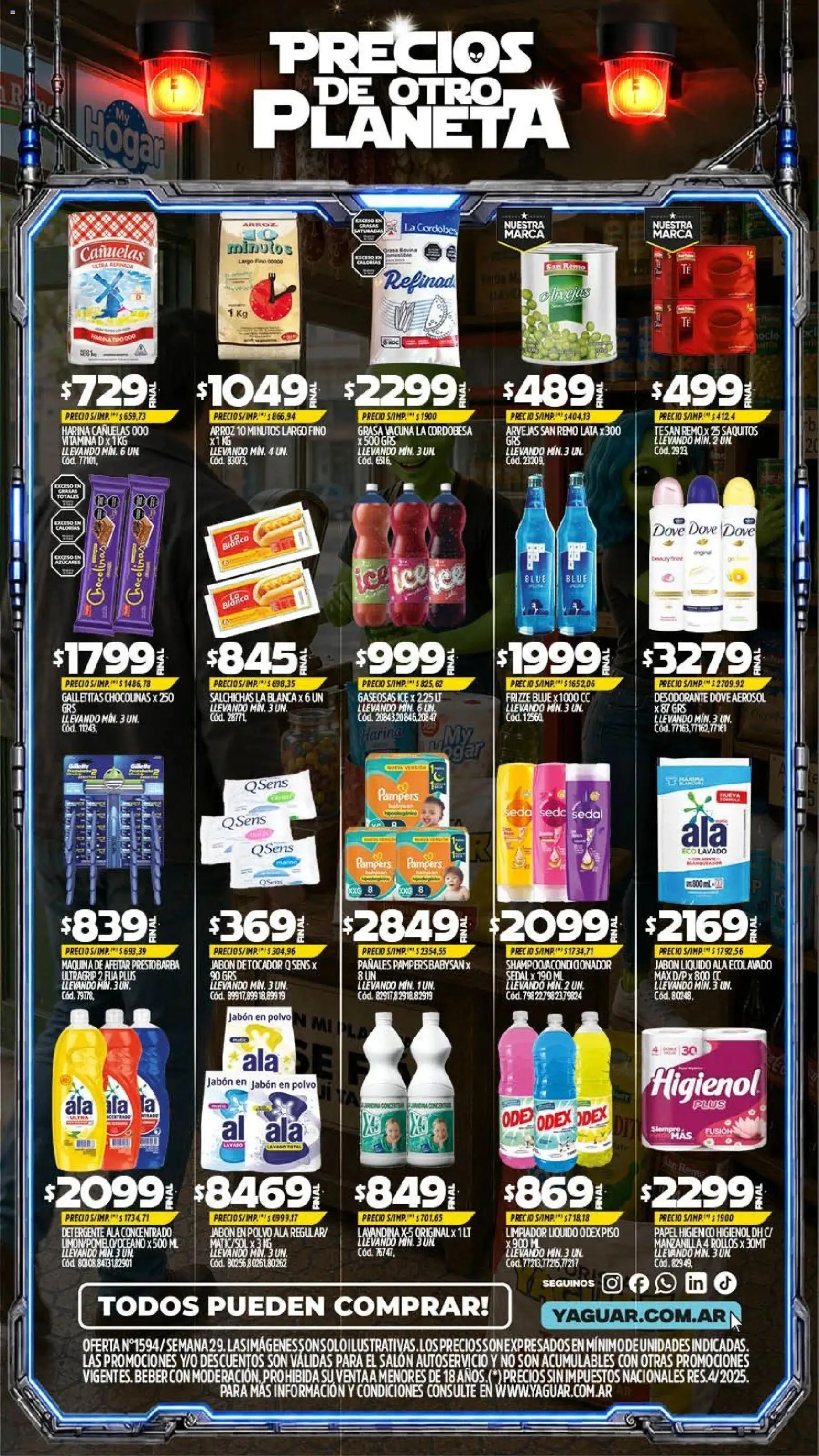 Yaguar - Oferta Semanal Salta │ válido desde el 13/07/2026 | Página: 2 | Productos: Lavandina, Galletitas, Polvo, Limpiador