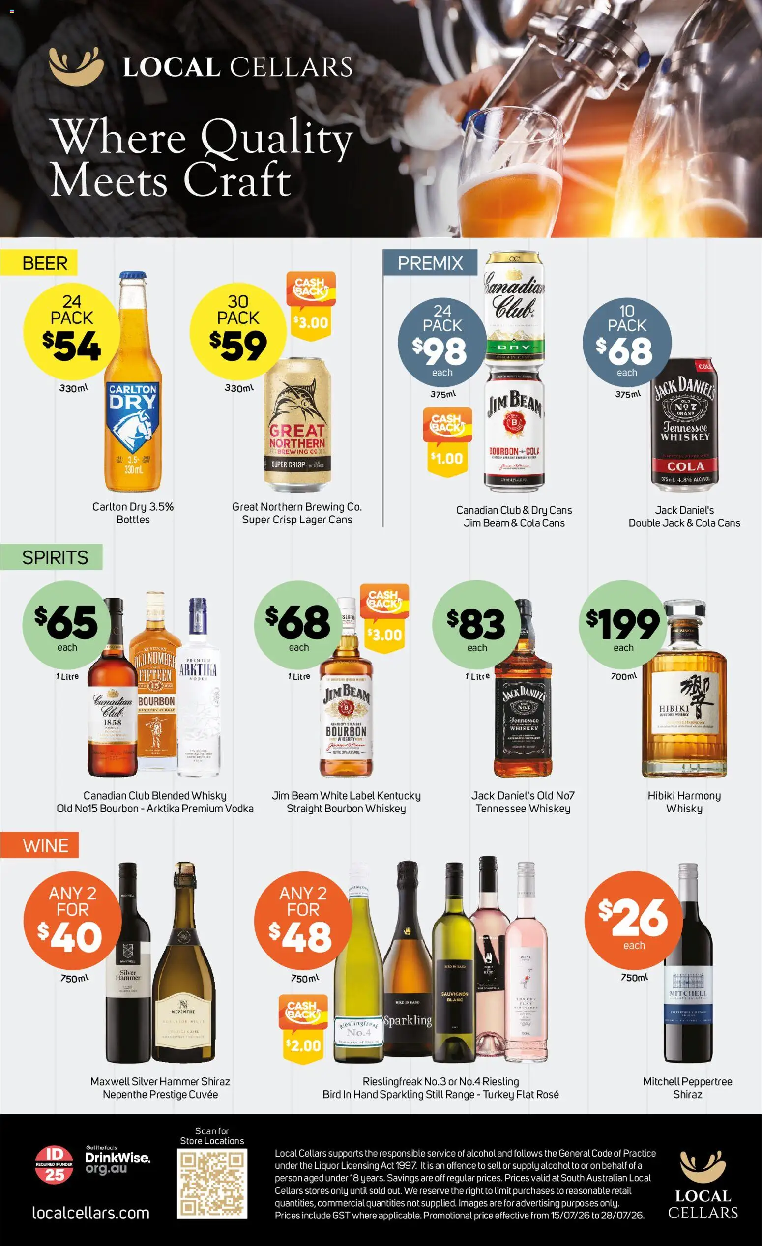 Foodland catalogue - valid from 15/07/2026 | Page: 30 | Products: Alcohol, Wine, Vodka, Whiskey