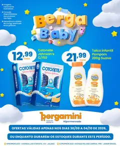 Supermercado Bergamini ofertas Berga Baby - Pré-Visualização do folheto da loja Supermercado Bergamini, válido de 30/09/2026 | Página: 3 | Produtos: Talco, Cotonete, Algodão