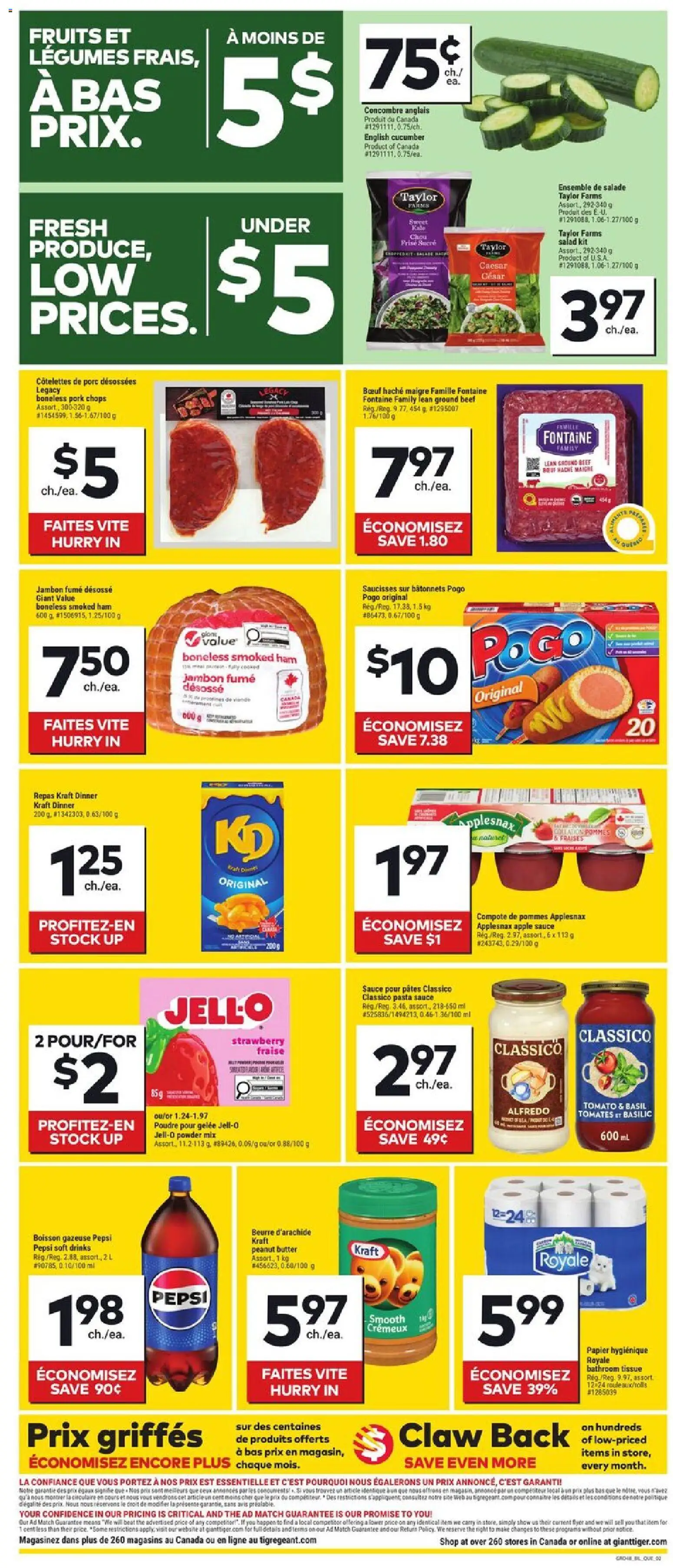 Giant Tiger flyer valid from Jul 1, 2026 | Page: 2 | Products: Pasta, Powder, Butter, Cheese