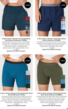 Preview of Avon weekly ads valid from 07/01/2026 | Page: 15 | Products: Boxer briefs, Underwear, Briefs, Boxers