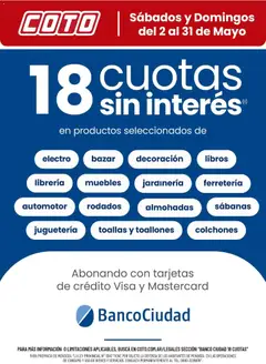Vista previa Coto - Banco Ciudad Mayo válido desde el 02.05.2026