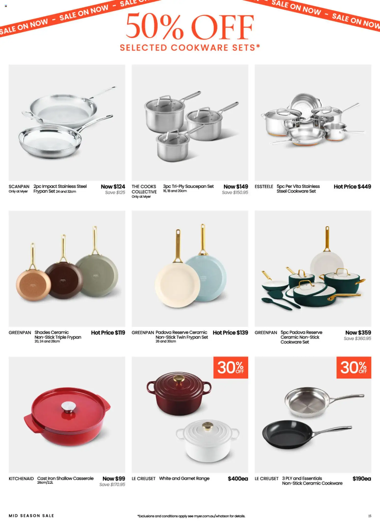 Myer catalogue - valid from 09/09/2026 | Page: 15 | Products: Cookware set, Cookware, Iron