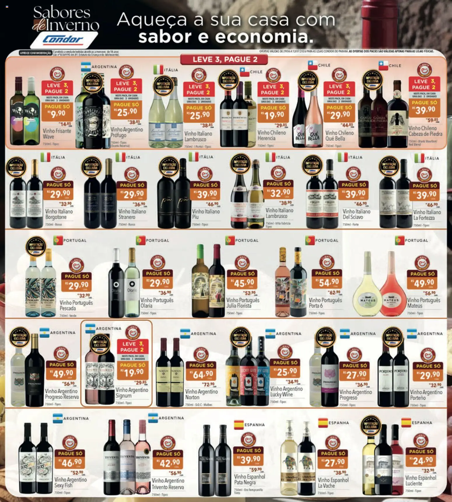 Supermercados Condor Folheto - válido de 29/06/2026 | Página: 2 | Produtos: Porta, Vinho, Tinta