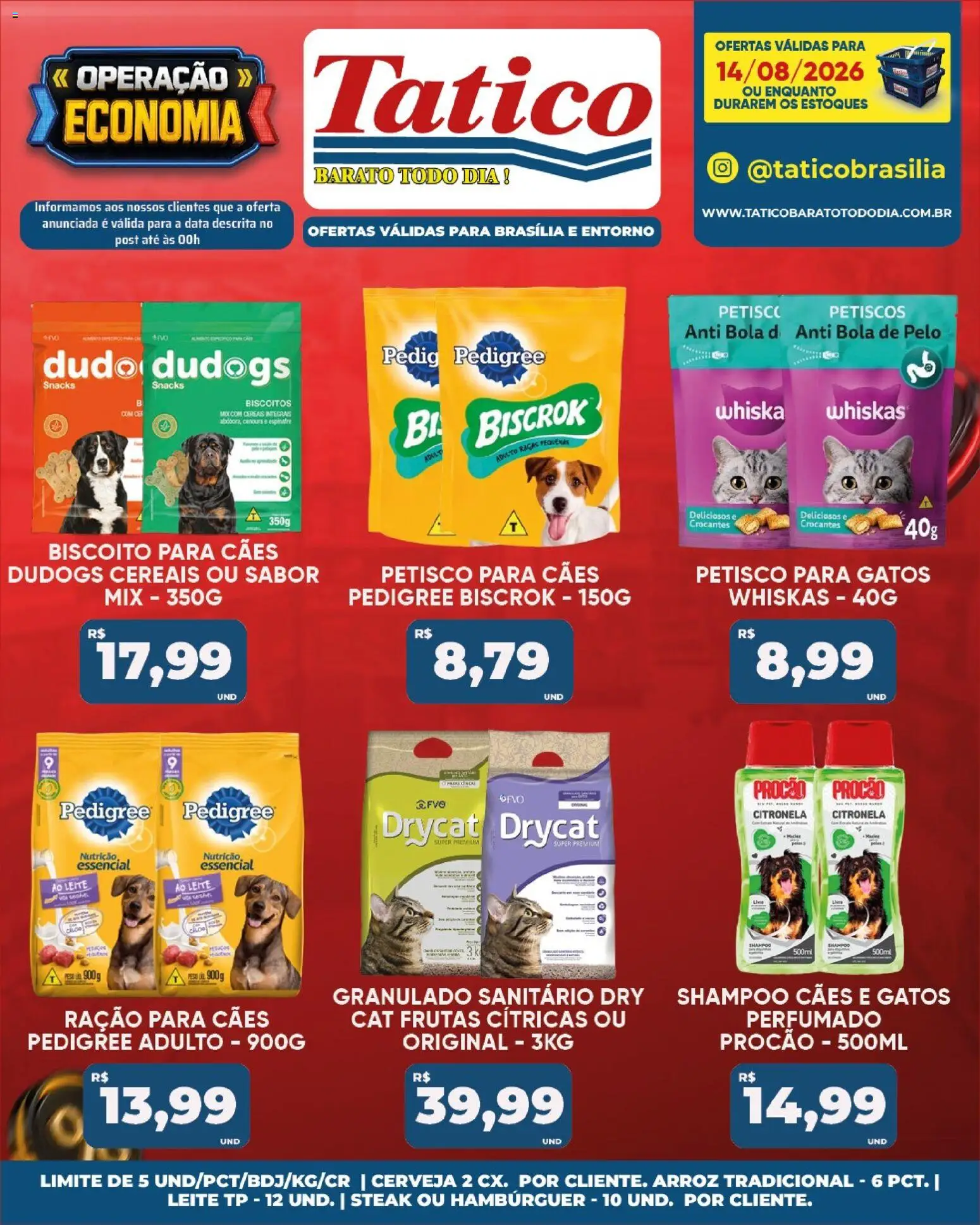 Tatico Folheto - válido de 14/08/2026 | Página: 23 | Produtos: Espinafre, Arroz, Cereais, Cenoura
