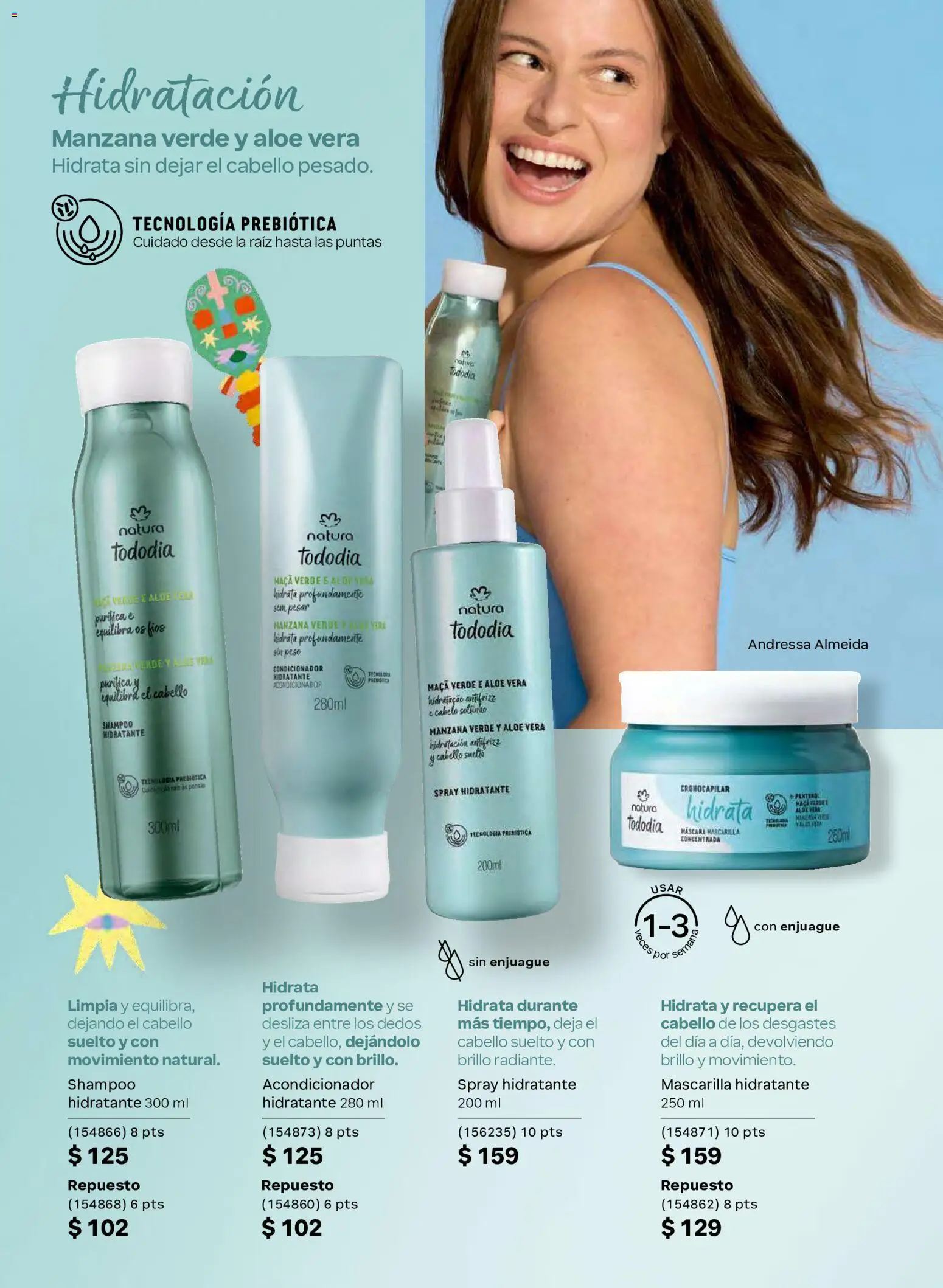 Nuevas ofertas de Natura válidas en toda la República Mexicana desde el 02/10/2026. ¡Encuentra las mejores ofertas en Natura campaña  15 2026! | Página: 159 | Productos: Manzana, Brillo, Aloe Vera, Acondicionador