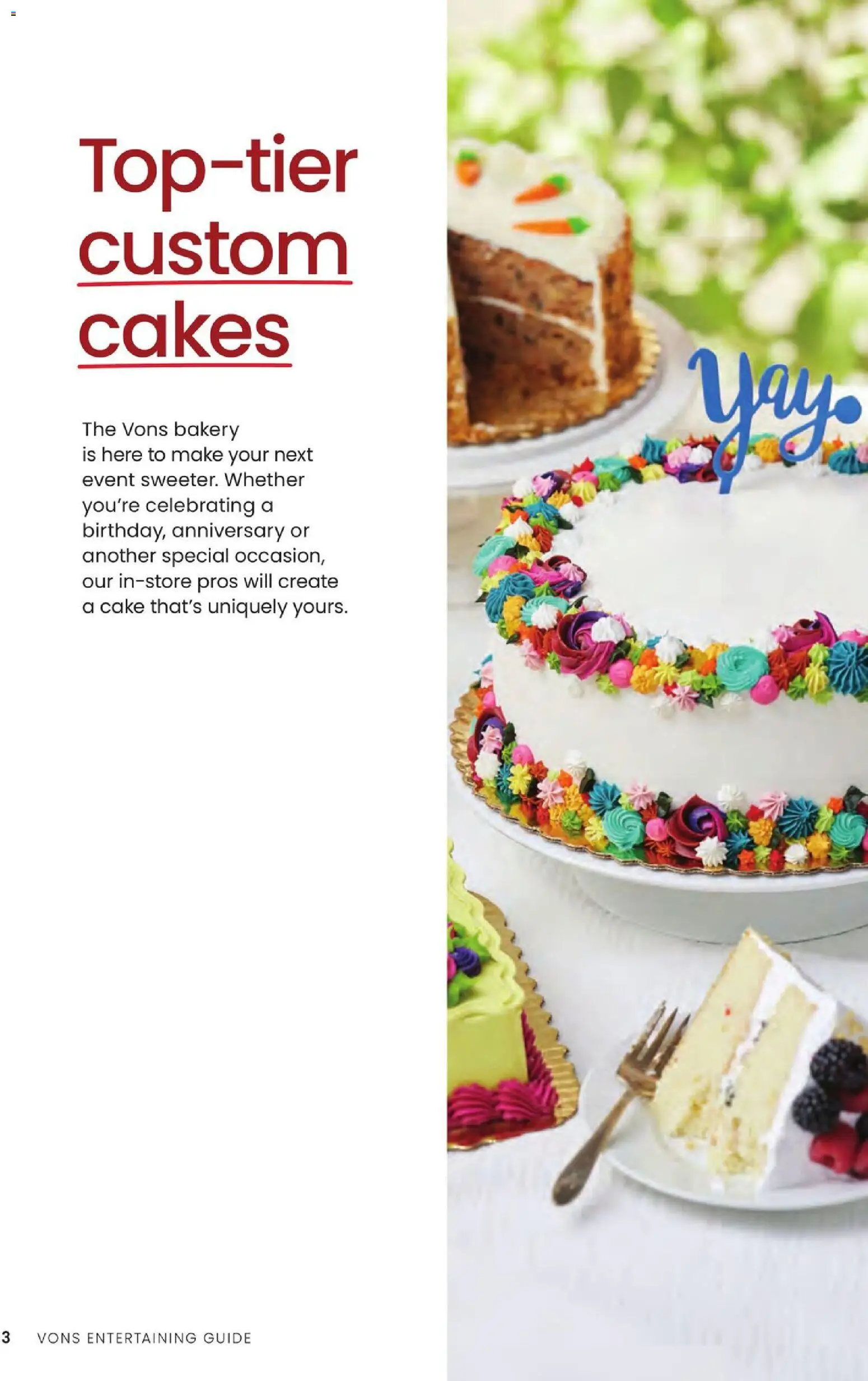 Vons Entertaining Guide - valid from 10/01/2025 | Page: 4 | Products: Bakery, Cake