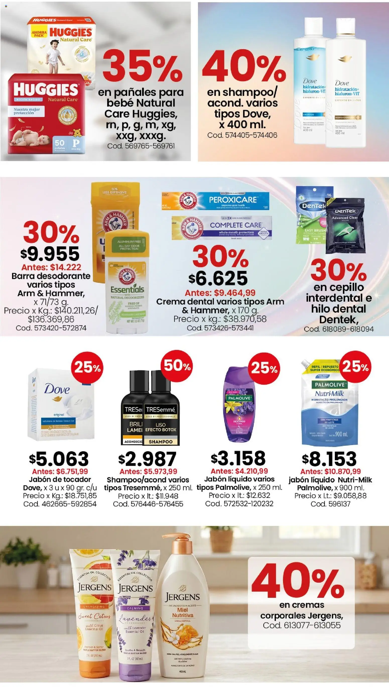 Coto - Perfumería y limpieza │ válido desde el 06/07/2026 | Página: 4 | Productos: Jabón líquido, Shampoo, Hilo dental, Pañales