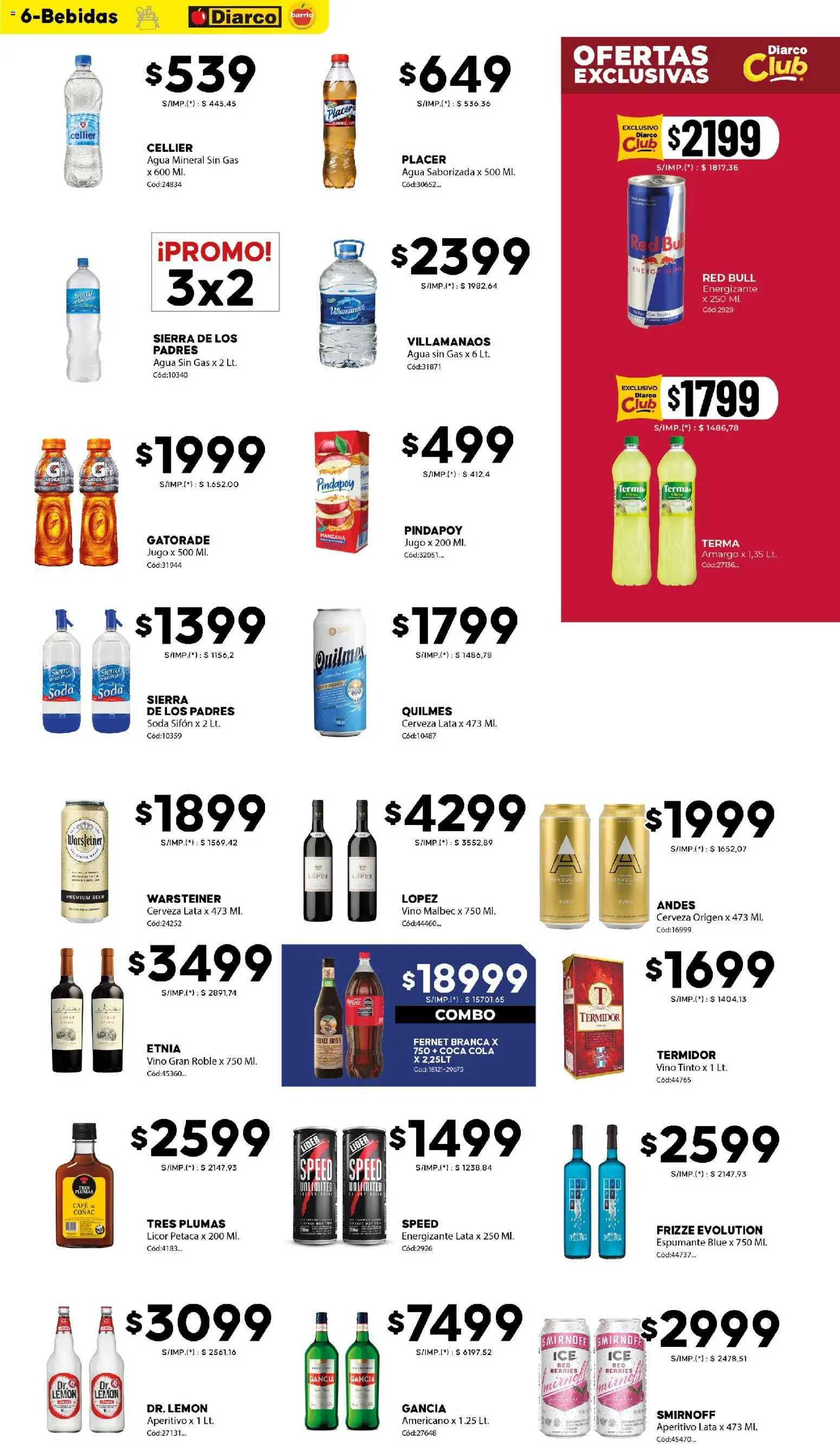 Diarco - Ofertas Diarco Barrio │ válido desde el 06/07/2026 | Página: 6 | Productos: Soda, Manzana, Jugo, Cerveza