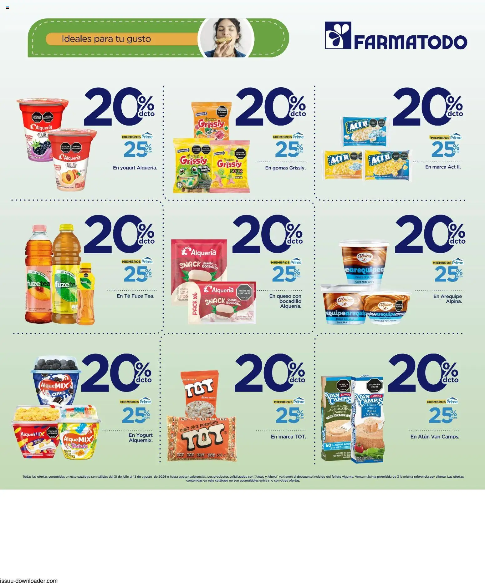 FarmaTodo revista - valida desde el 31/07/2026 | Página: 3 | Productos: Agua, Maiz, Oliva, Queso