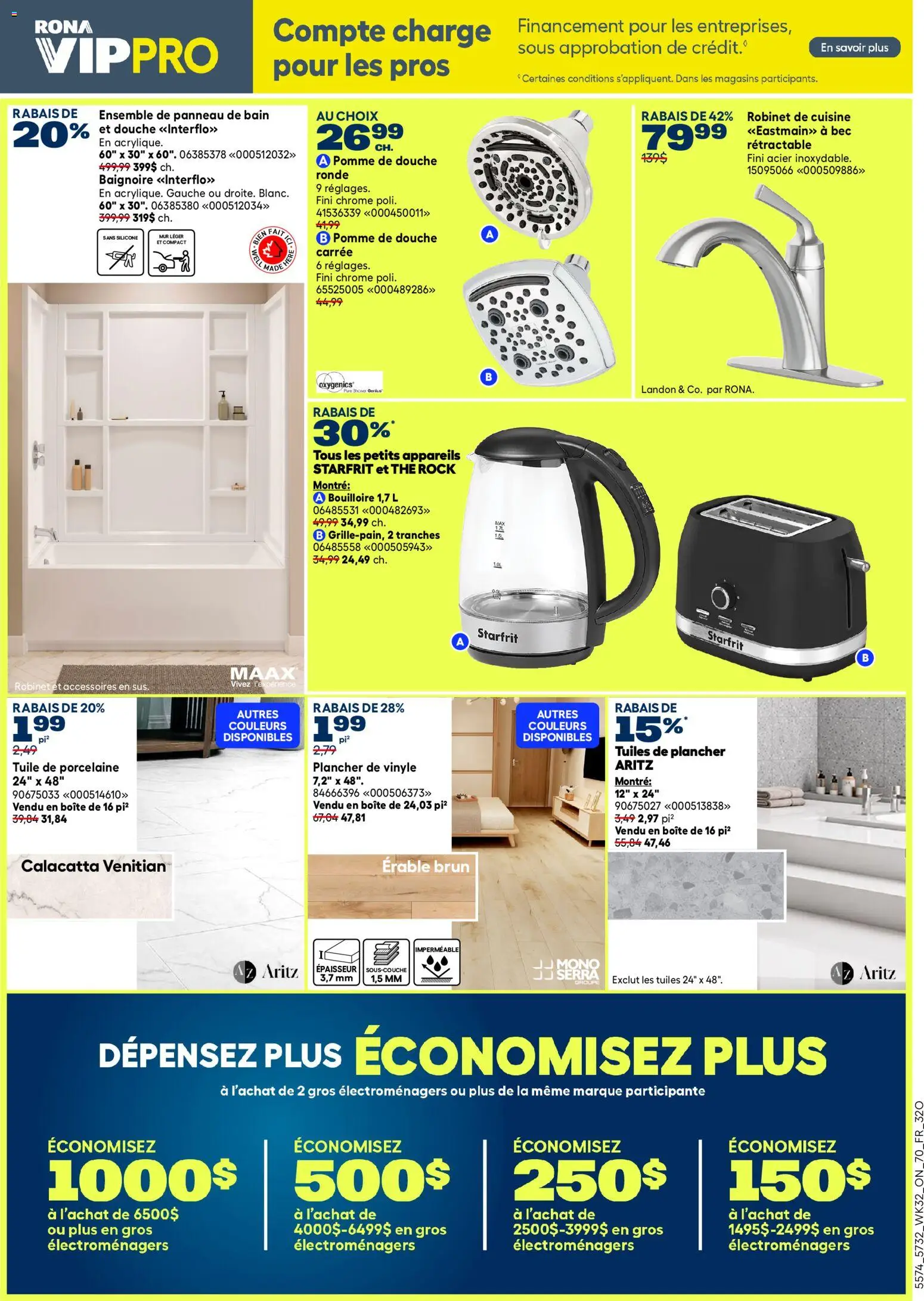 Rona flyer valid from Sep 3, 2026 | Page: 5 | Products: Shower