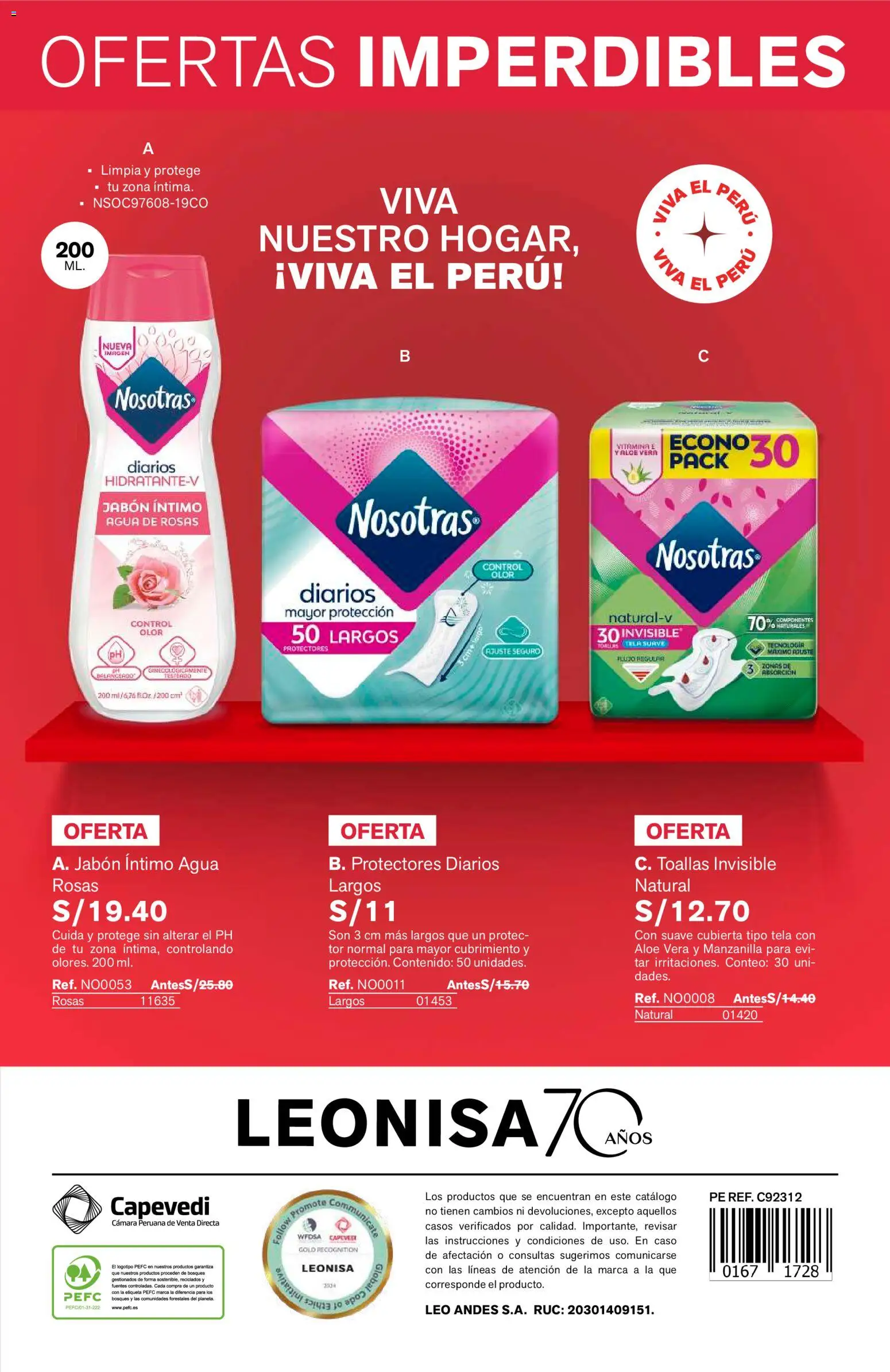 Catálogo Leonisa válido desde 04/08/2026 | Página: 66 | Productos: Jabón, Cámara