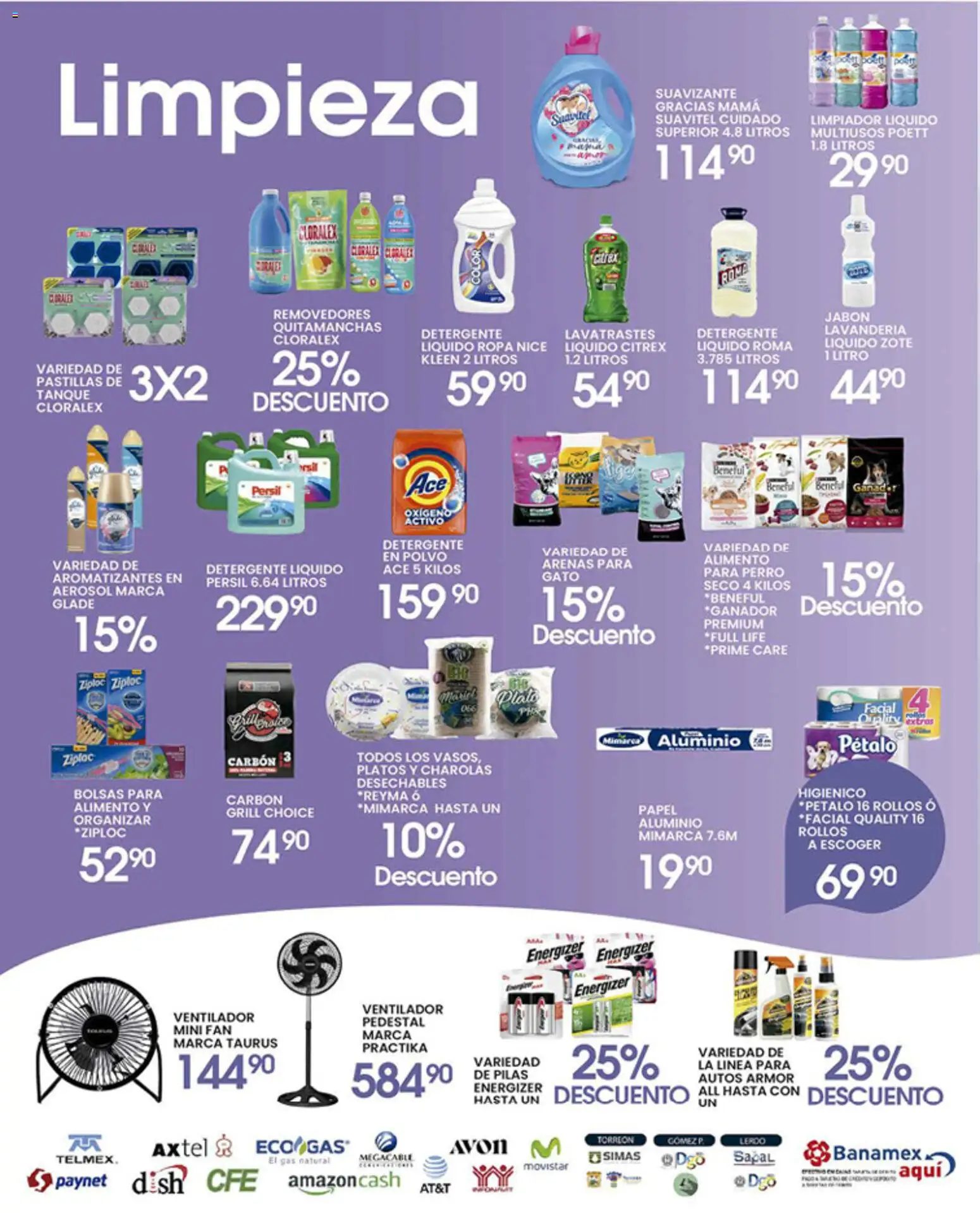 Nuevas ofertas de Alsuper válidas en toda la República Mexicana desde el 15.05.2026. ¡Encuentra las mejores ofertas en Alsuper folleto Laguna! | Página: 5 | Productos: Quitamanchas, Limpiador, Ropa, Jabón