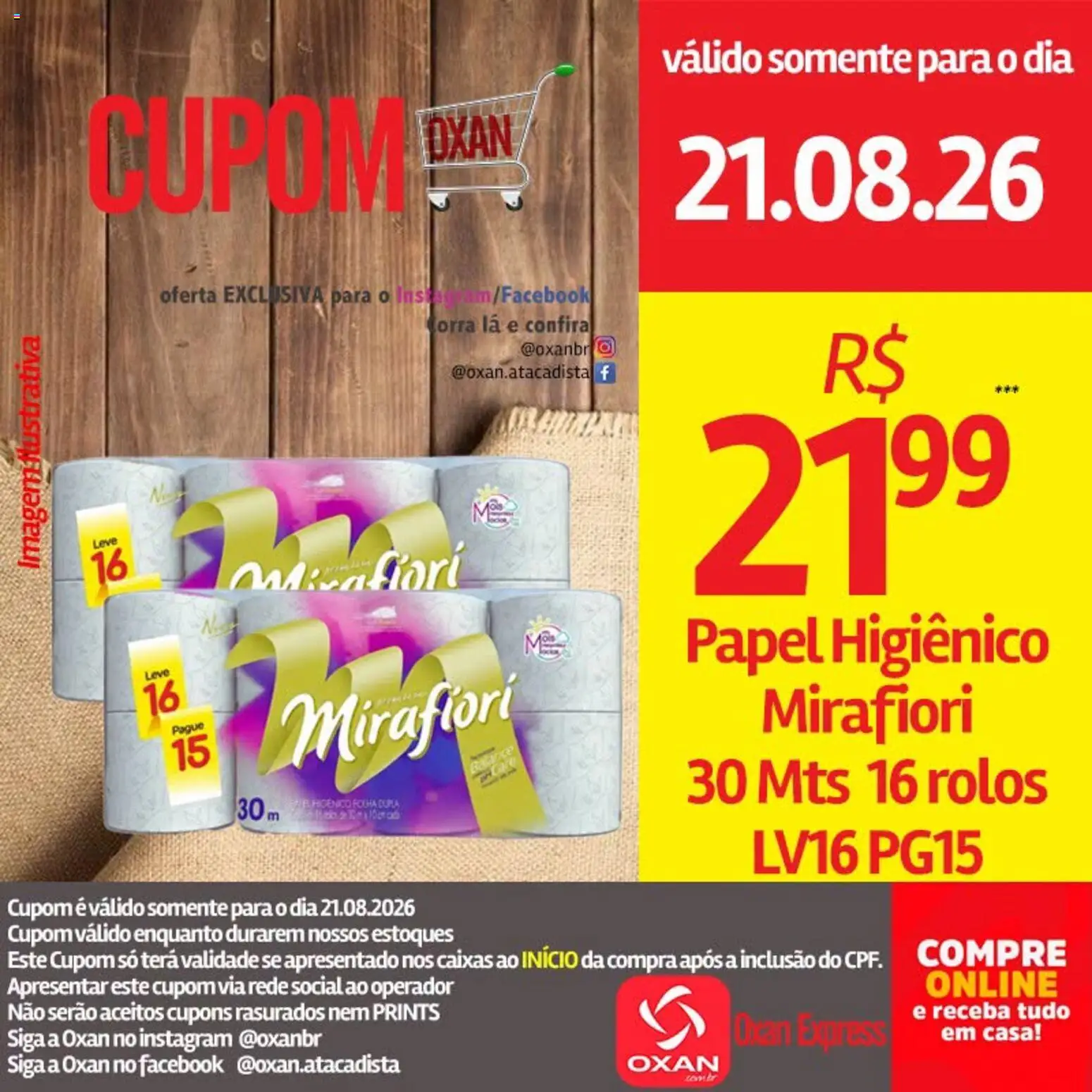 Oxan Atacadista Folheto - válido de 21/08/2026 | Página: 16 | Produtos: Papel higiênico