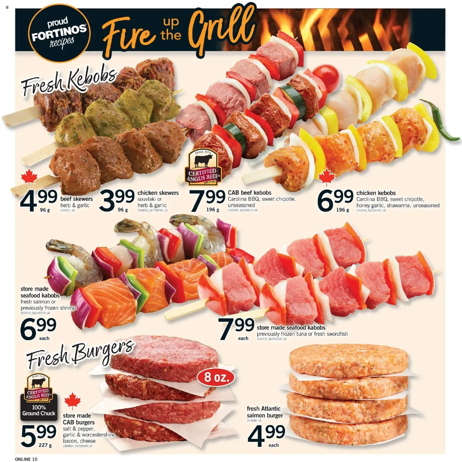 Fortinos flyer valid from 11.06.2026 | Page: 10 | Products: Beef, Cheese, Chicken