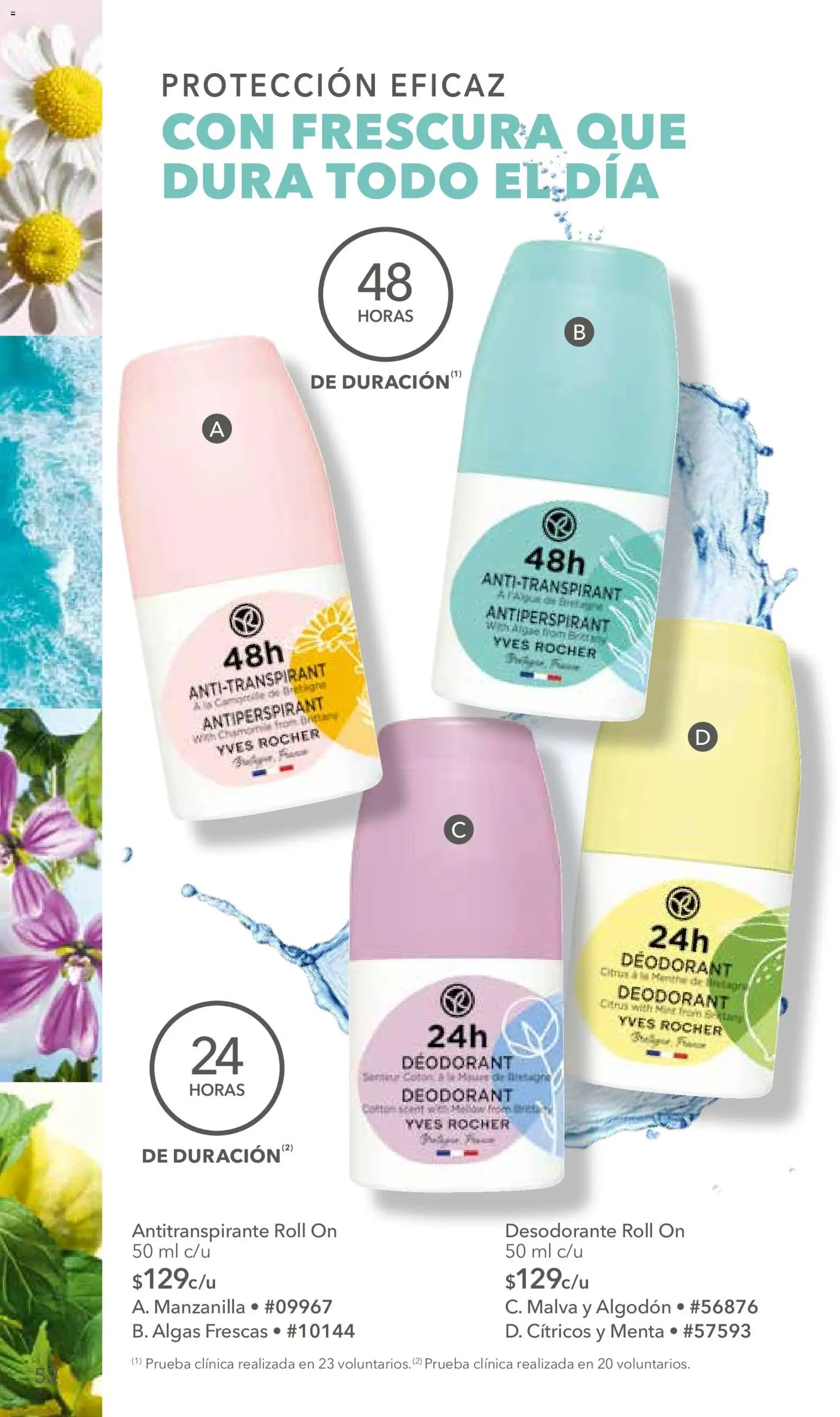 Nuevas ofertas de Yves Rocher válidas en toda la República Mexicana desde el 25/08/2026. ¡Encuentra las mejores ofertas en Yves Rocher campaña 12 2026! | Página: 52 | Productos: Desodorante, Antitranspirante, Algodón