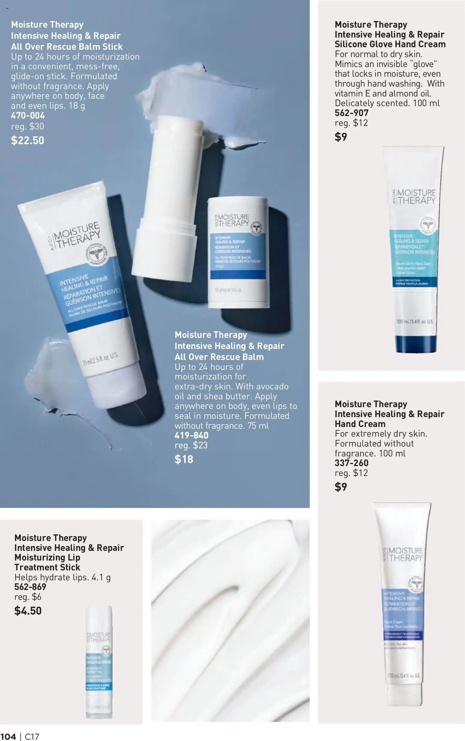 Avon flyer valid from Aug 13, 2026 | Page: 104 | Products: Cream, Avocado oil, Hand cream, Oil