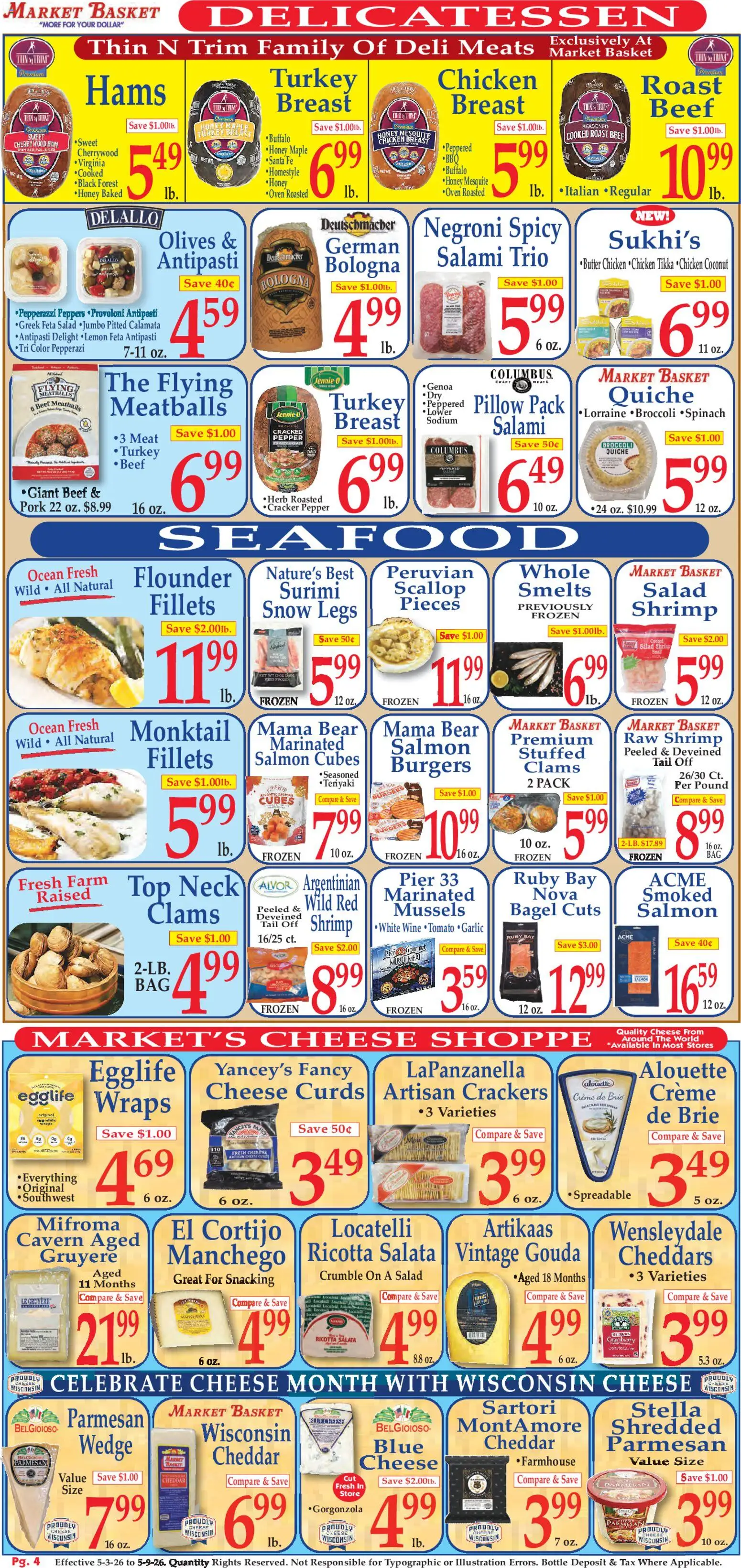 Market Basket Ad - valid from 03.05.2026 | Page: 4 | Products: Pillow, Trim, Pepper, Seafood