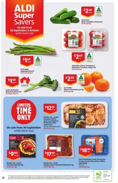 Preview of Australian Cherry Tomatoes or Mini Roma Tomatoes 250g Pack, Australian Cherry Tomatoes or Mini Roma Tomatoes 250g Pack - valid from 07/10/2026 | Page: 22