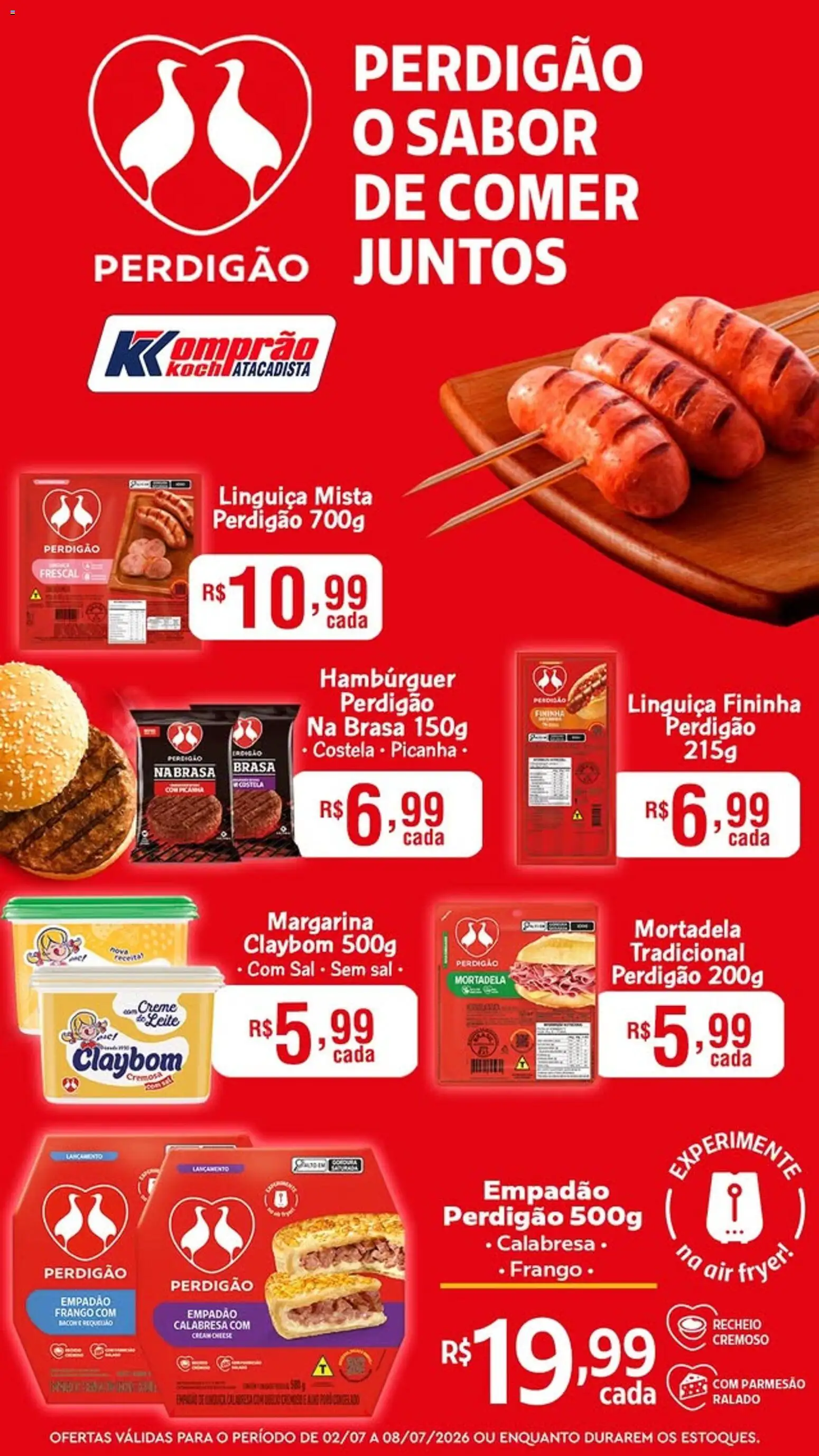 Komprao Atacadista Folheto - válido de 02/07/2026 | Página: 1 | Produtos: Picanha, Cream cheese, Hambúrguer, Sal