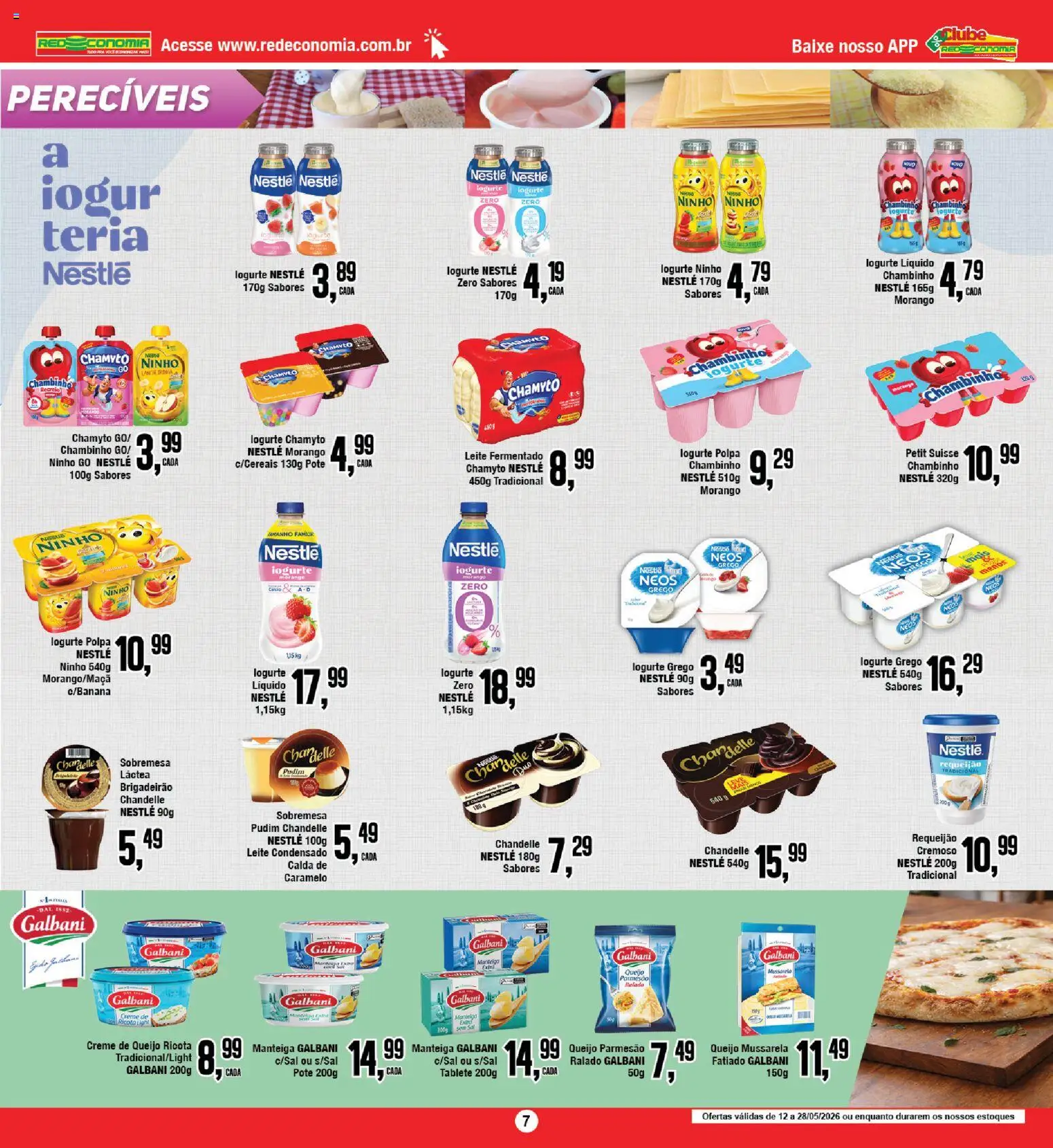 RedEconomia Folheto - válido de 12.05.2026 | Página: 7 | Produtos: Ricota, Creme, Leite condensado, Mussarela