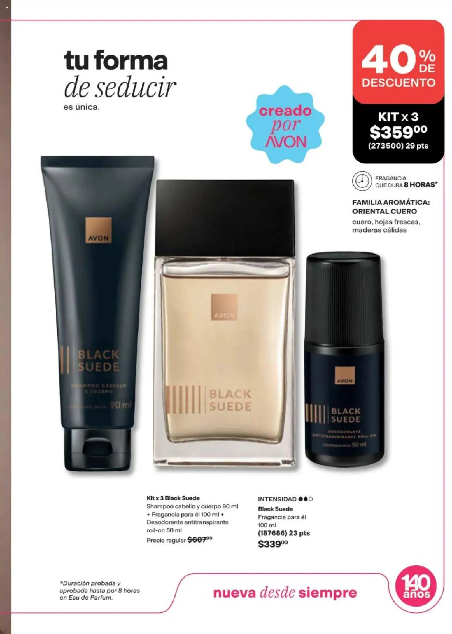 Nuevas ofertas de AVON válidas en toda la República Mexicana desde el 11/09/2026. ¡Encuentra las mejores ofertas en AVON campaña 14 2026! | Página: 17 | Productos: Desodorante, Antitranspirante, Shampoo, Fragancia
