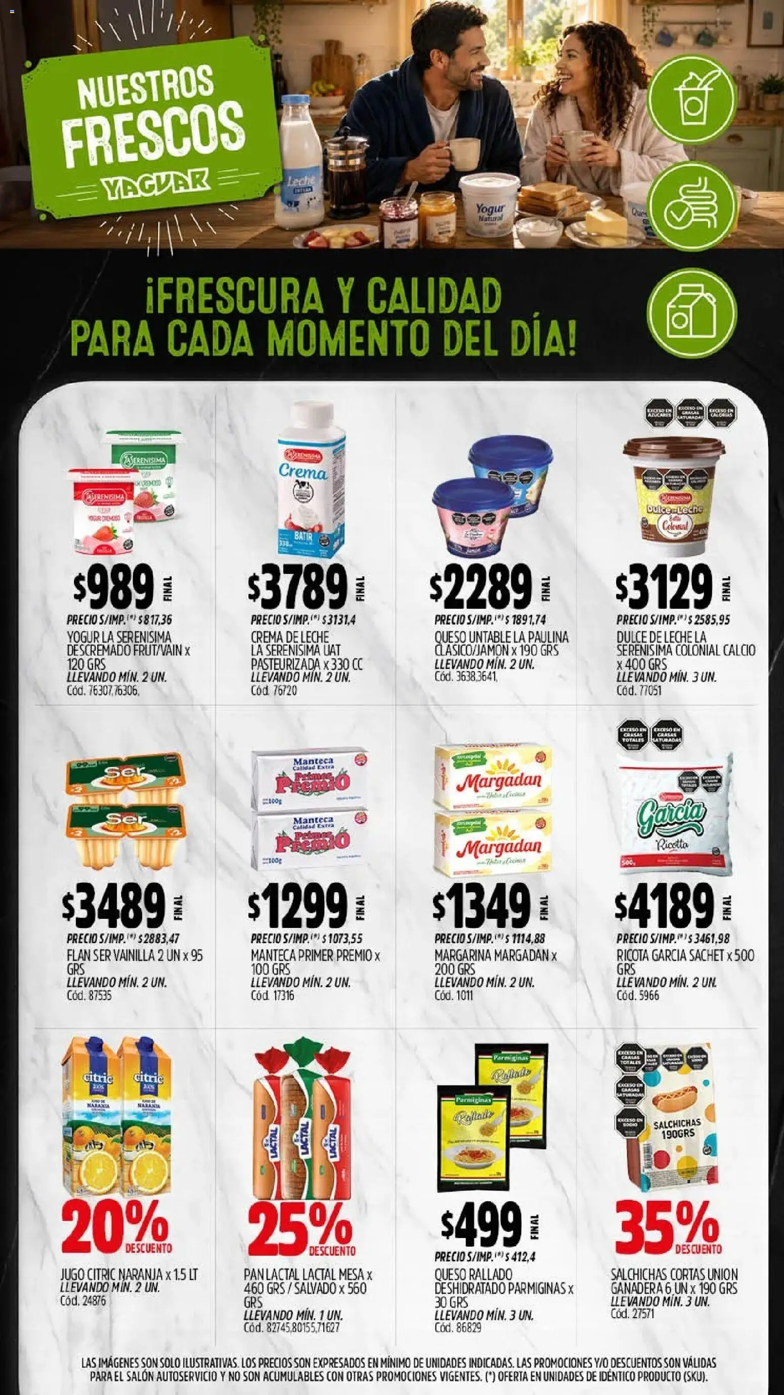 Yaguar - Oferta Semanal Parque Chacabuco │ válido desde el 03/08/2026 | Página: 10 | Productos: Mesa, Jugo, Margarina, Crema