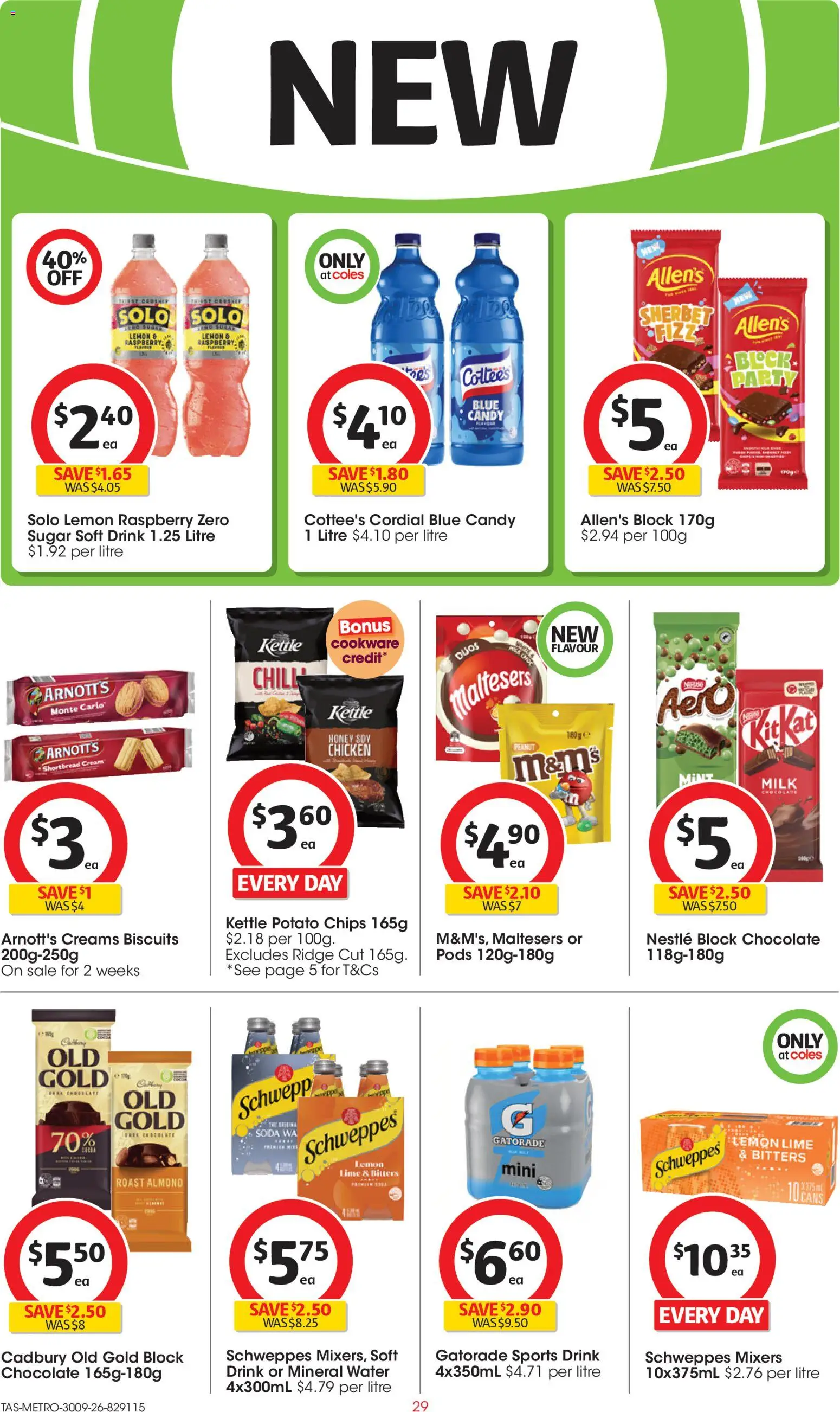 Coles catalogue - valid from 30/09/2026 | Page: 29 | Products: Cookware, Lime, Raspberry, Chocolate bar