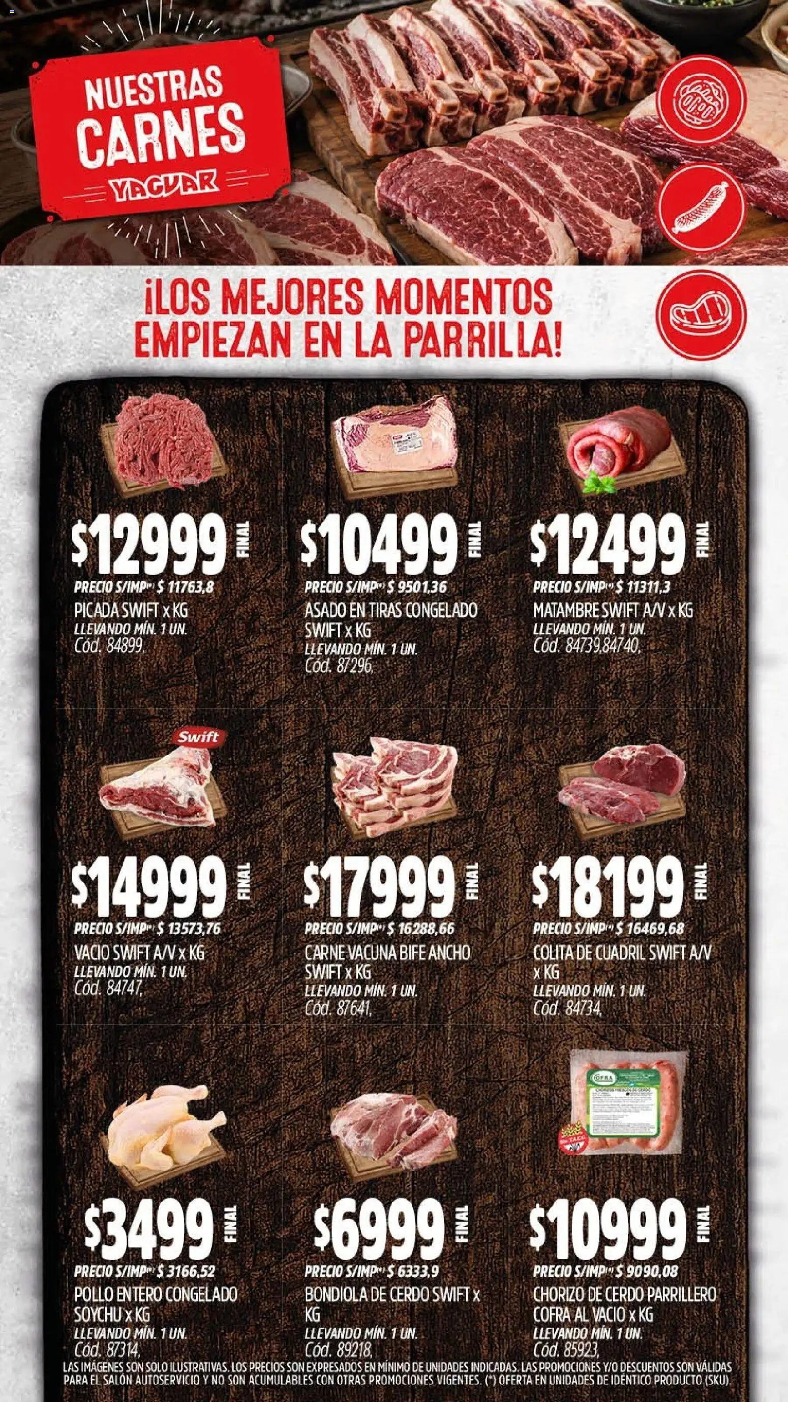 Yaguar - Oferta Semanal Misiones │ válido desde el 10/08/2026 | Página: 7 | Productos: Parrilla, Bife, Bondiola de cerdo, Chorizo