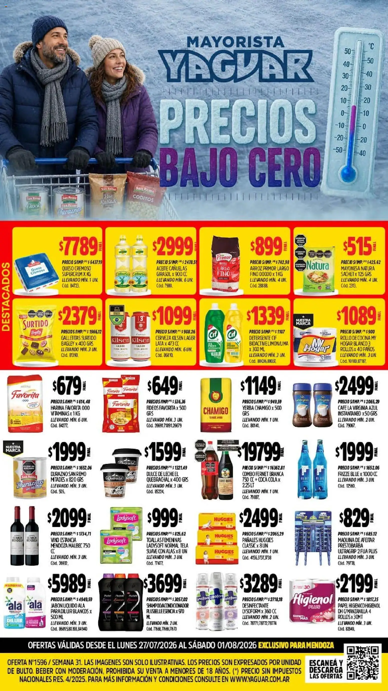 Yaguar - Oferta Semanal Mendoza │ válido desde el 27/07/2026 | Página: 1 | Productos: Vitaminas, Aceite, Jabón, Café