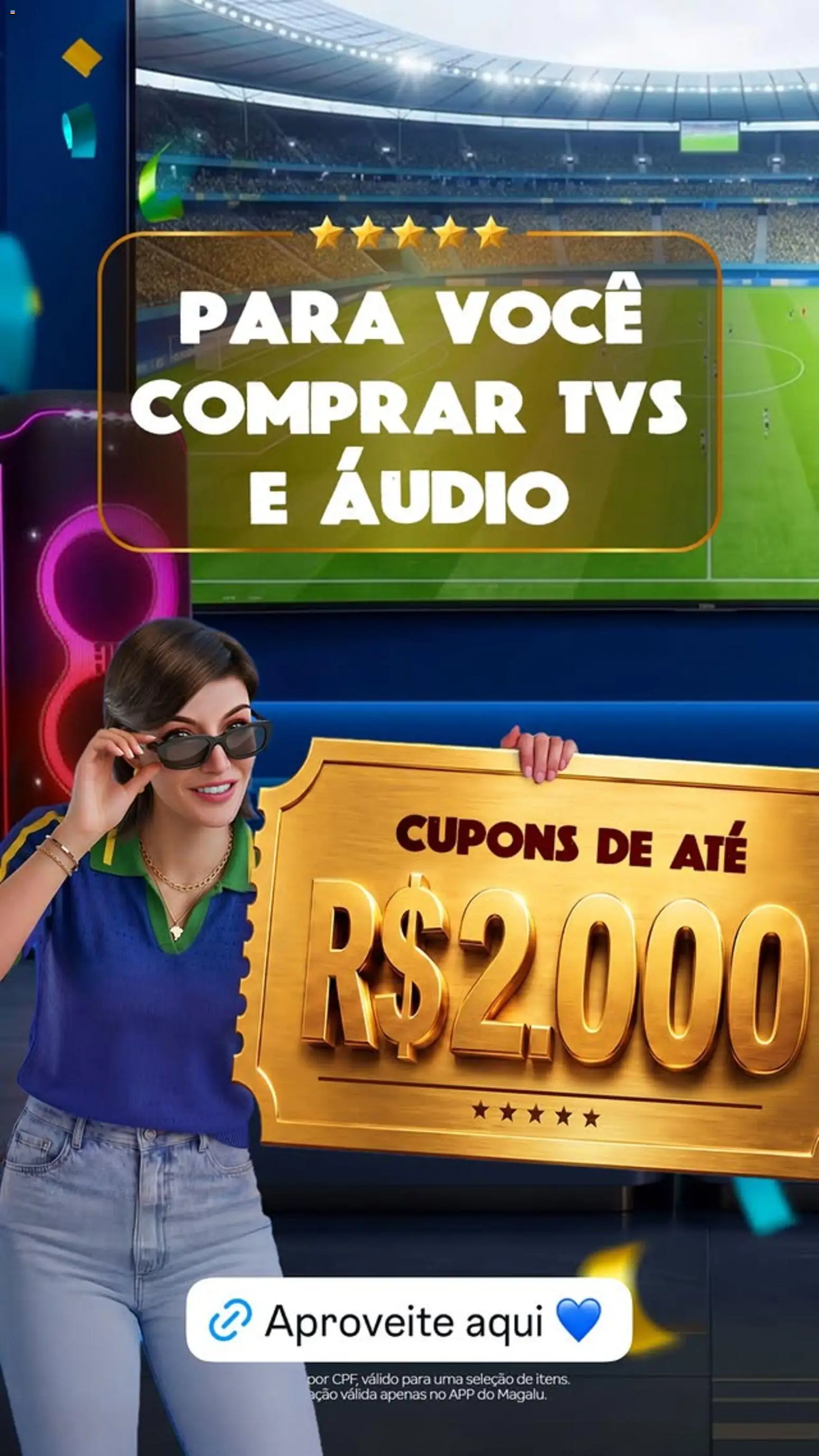Magazine Luiza Folheto - válido de 03/07/2026 | Página: 3 | Produtos: Áudio