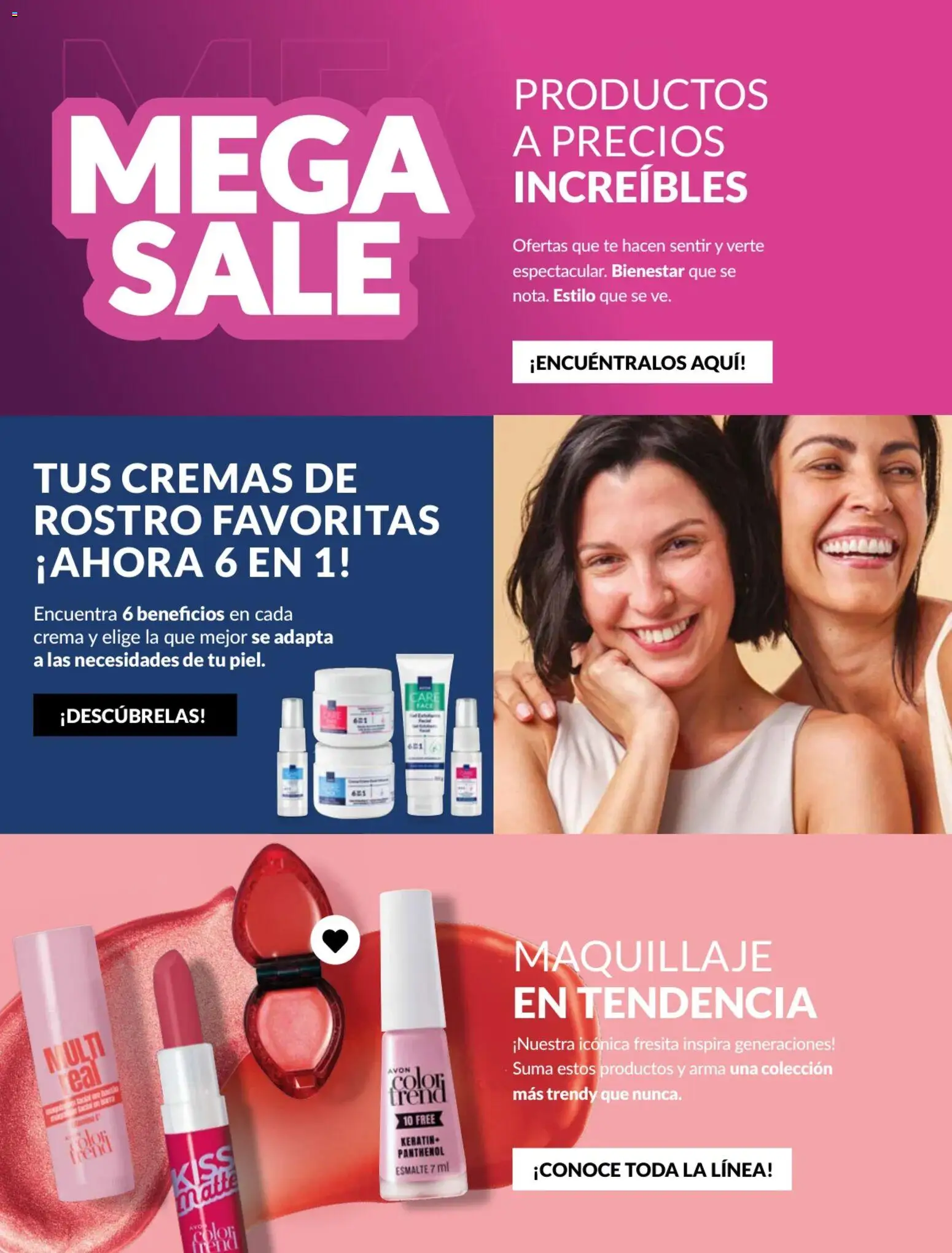 Catálogo Avon válido desde 17.06.2026 | Página: 4 | Productos: Té, Crema, Maquillaje