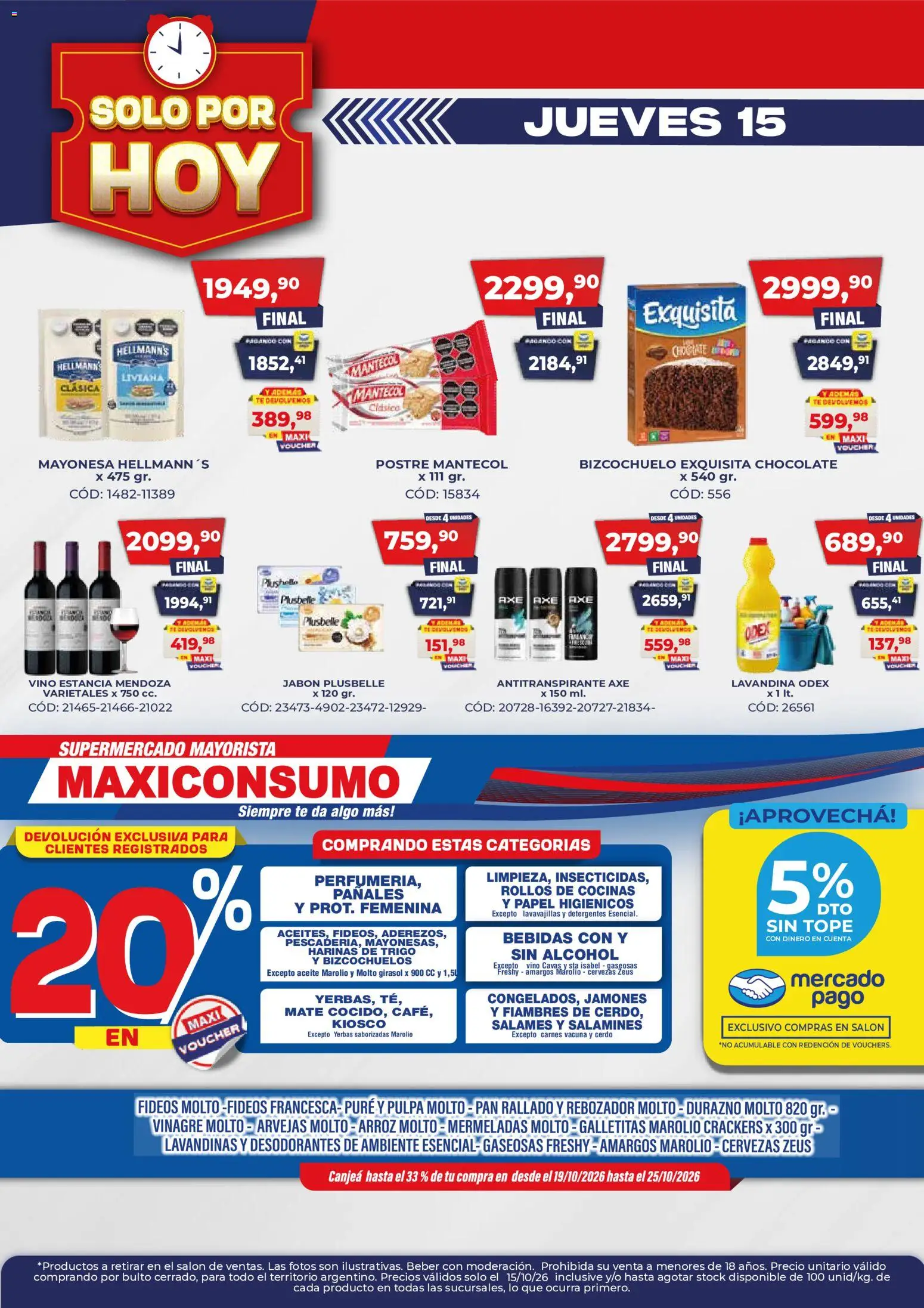 Maxiconsumo - Solo por hoy │ válido desde el 15/10/2026 | Página: 1