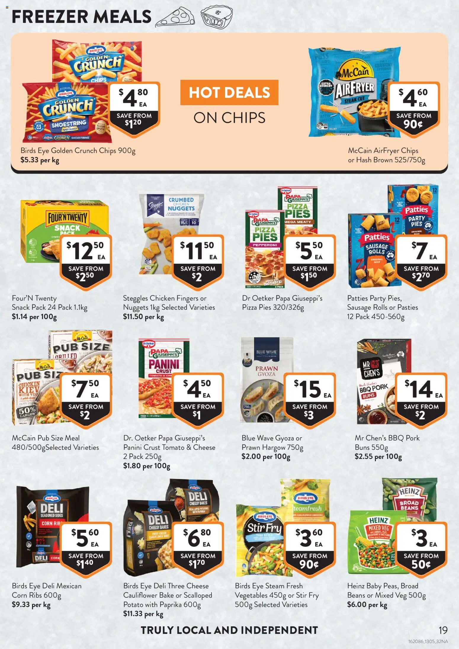 Foodworks catalogue - valid from 13.05.2026 | Page: 19 | Products: Pizza, Vegetables, Cauliflower, Freezer