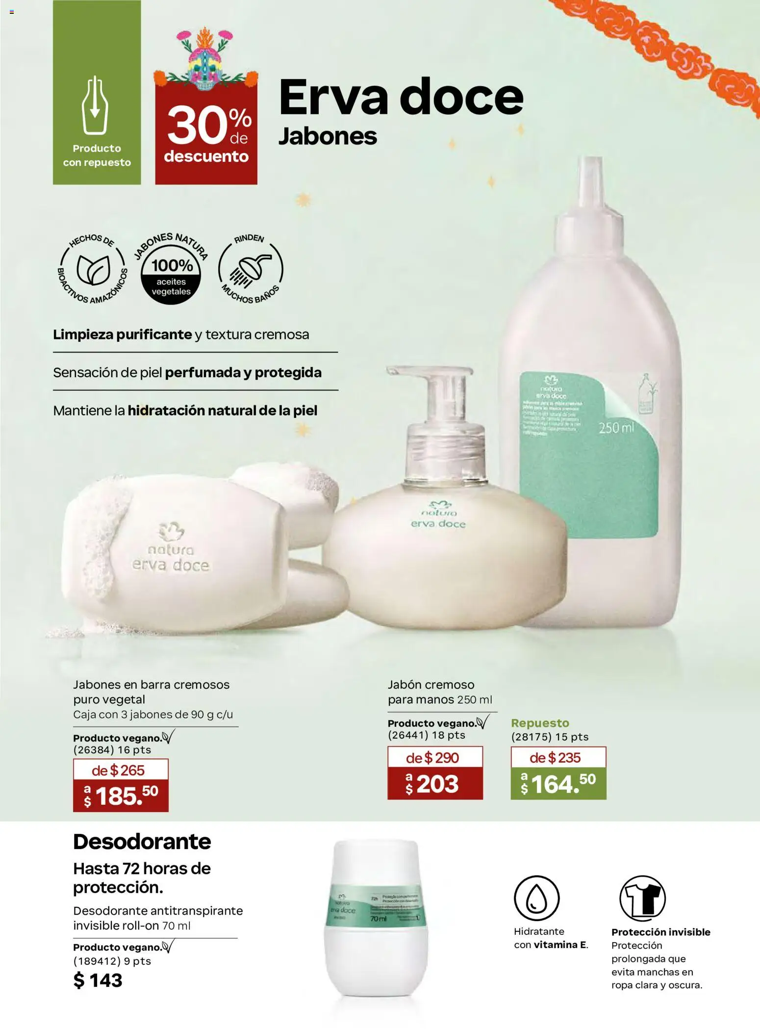 Nuevas ofertas de Natura válidas en toda la República Mexicana desde el 02/10/2026. ¡Encuentra las mejores ofertas en Natura campaña  15 2026! | Página: 166 | Productos: Antitranspirante, Ropa, Barra, Jabón