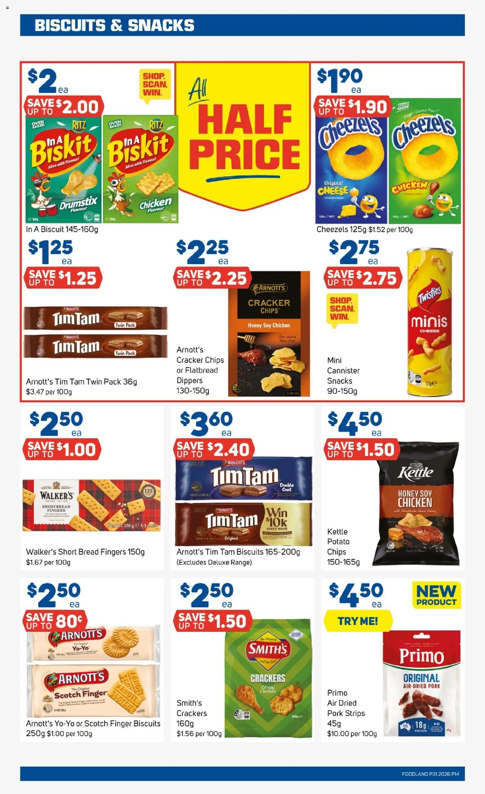 Foodland catalogue - valid from 29/07/2026 | Page: 14 | Products: Crackers, Bread, Coat, Scotch