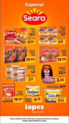 Lopes Supermercados ofertas Seara - Pré-Visualização do folheto da loja Lopes Supermercados, válido de 01/09/2026